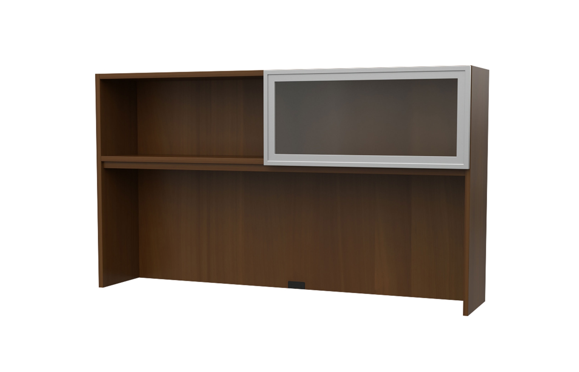 72" Surface Mount Hutch with Framed Acrylic Sliding Door