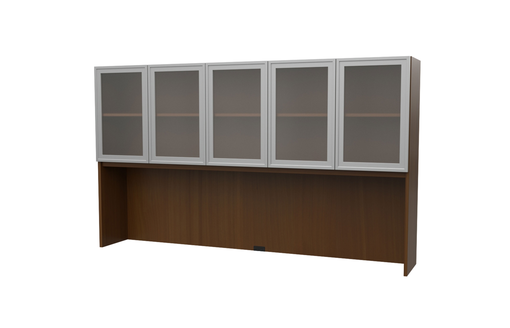 90" Tall Surface Mount Hutch with Framed Acrylic Doors