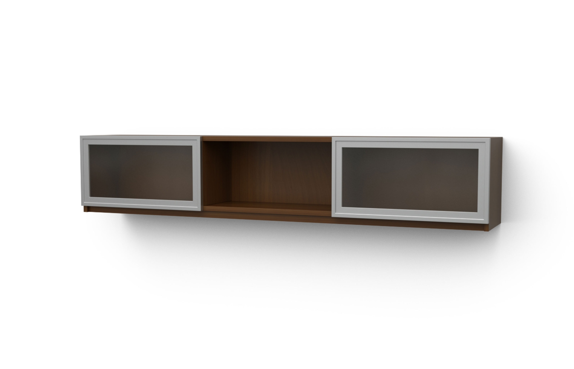 90" Wall Mount Hutch with Framed Acrylic Sliding Door