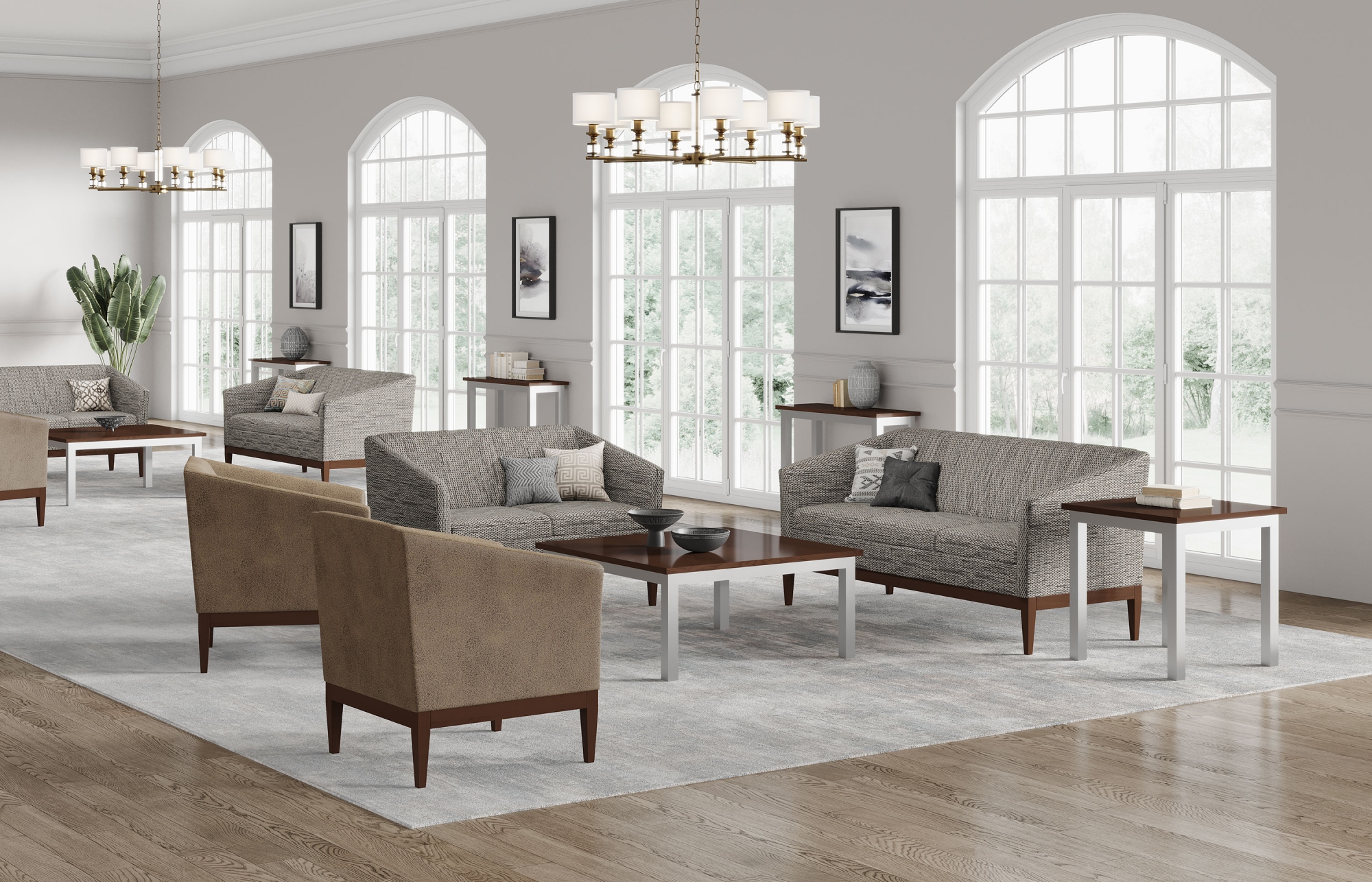 Indiana Furniture, Seating, Clean lines, refined scale, and gracefully angled arms makes Portia an excellent choice for