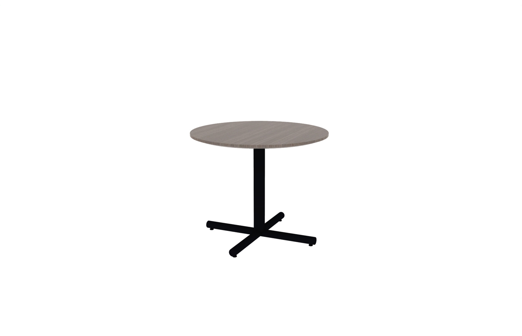 48" Circular Top with Black Tubular X Base (88-4848CT with 01-3830TXB)