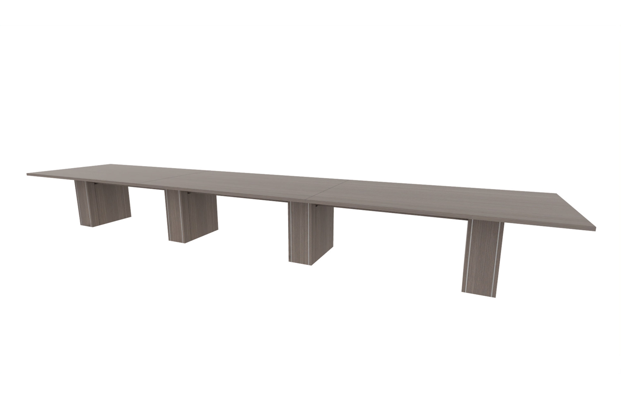 48"x240" Rectangle Top in HPL with 10" Rectangle Accent Bases (88-48240RT with 88-2420210RAB)