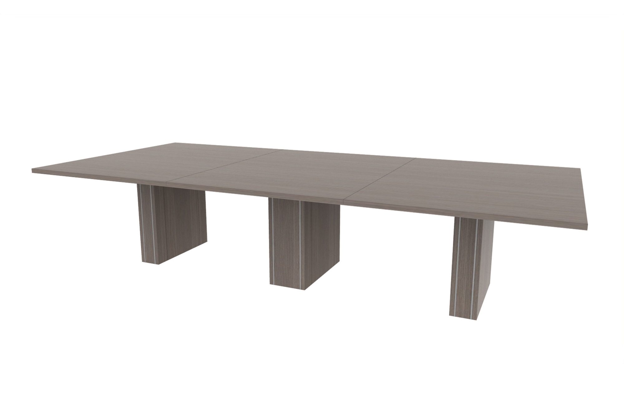 60"x132" Rectangle Top in HPL with 6"/10" Rectangle Accent Bases (88-60132RT with 88-2494C610RAB)