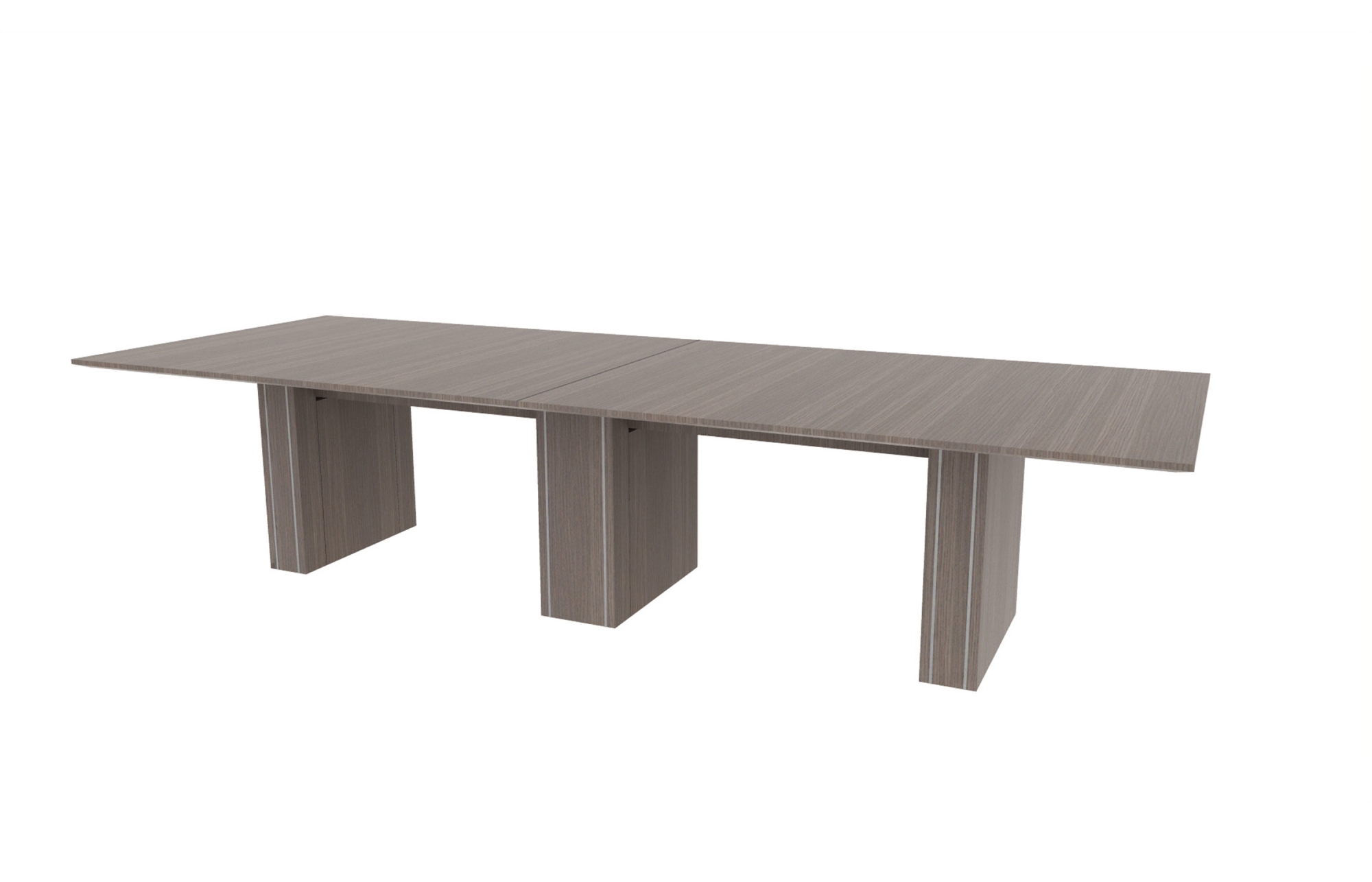 48"x132" Rectangle Top in Veneer with 6"/10" Rectangle Accent Bases (88-48132RT with 88-2494C610RAB)