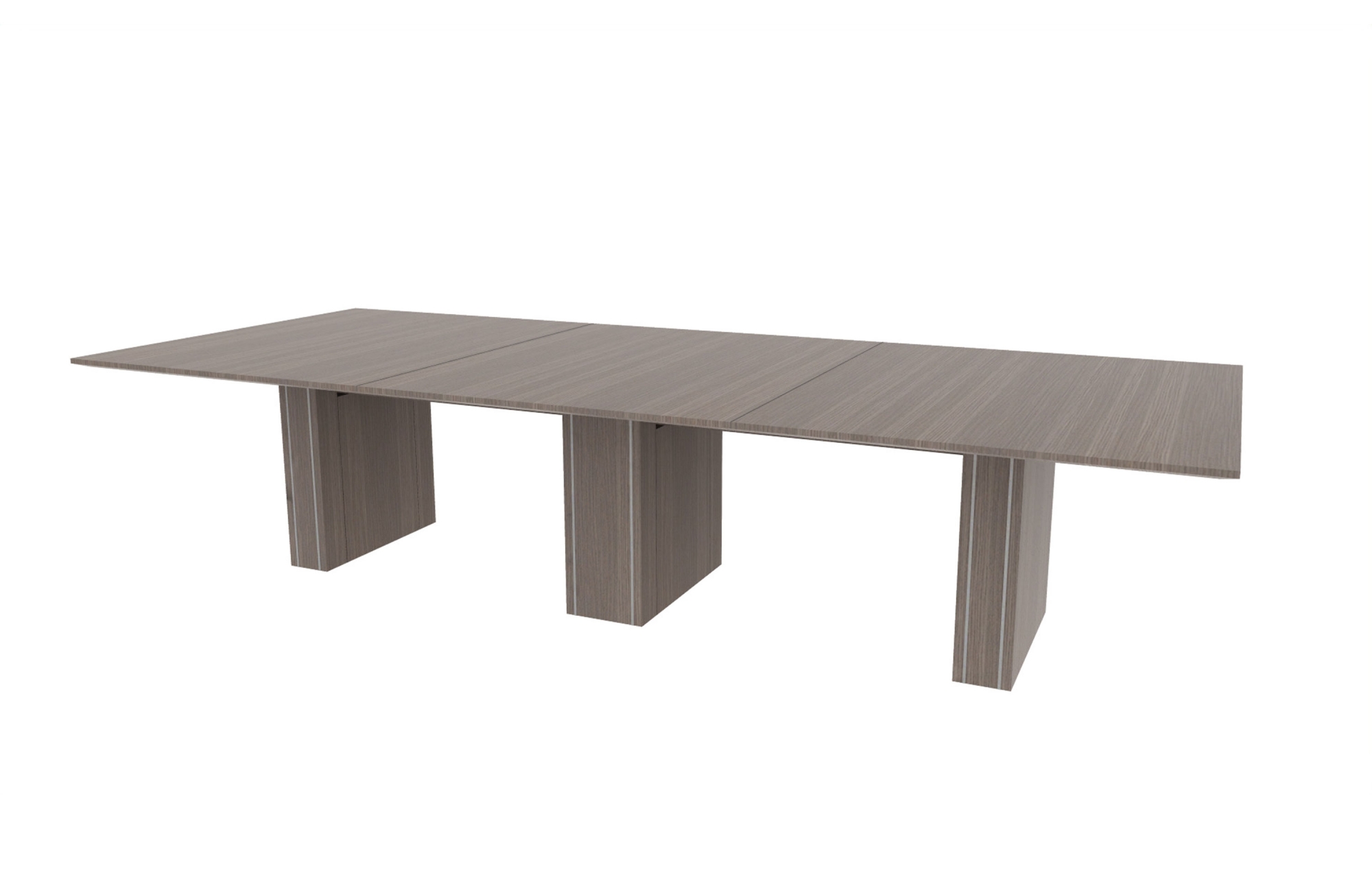 54"x132" Rectangle Top in Veneer with 6"/10" Rectangle Accent Bases (88-54132RT with 88-2494C610RAB)