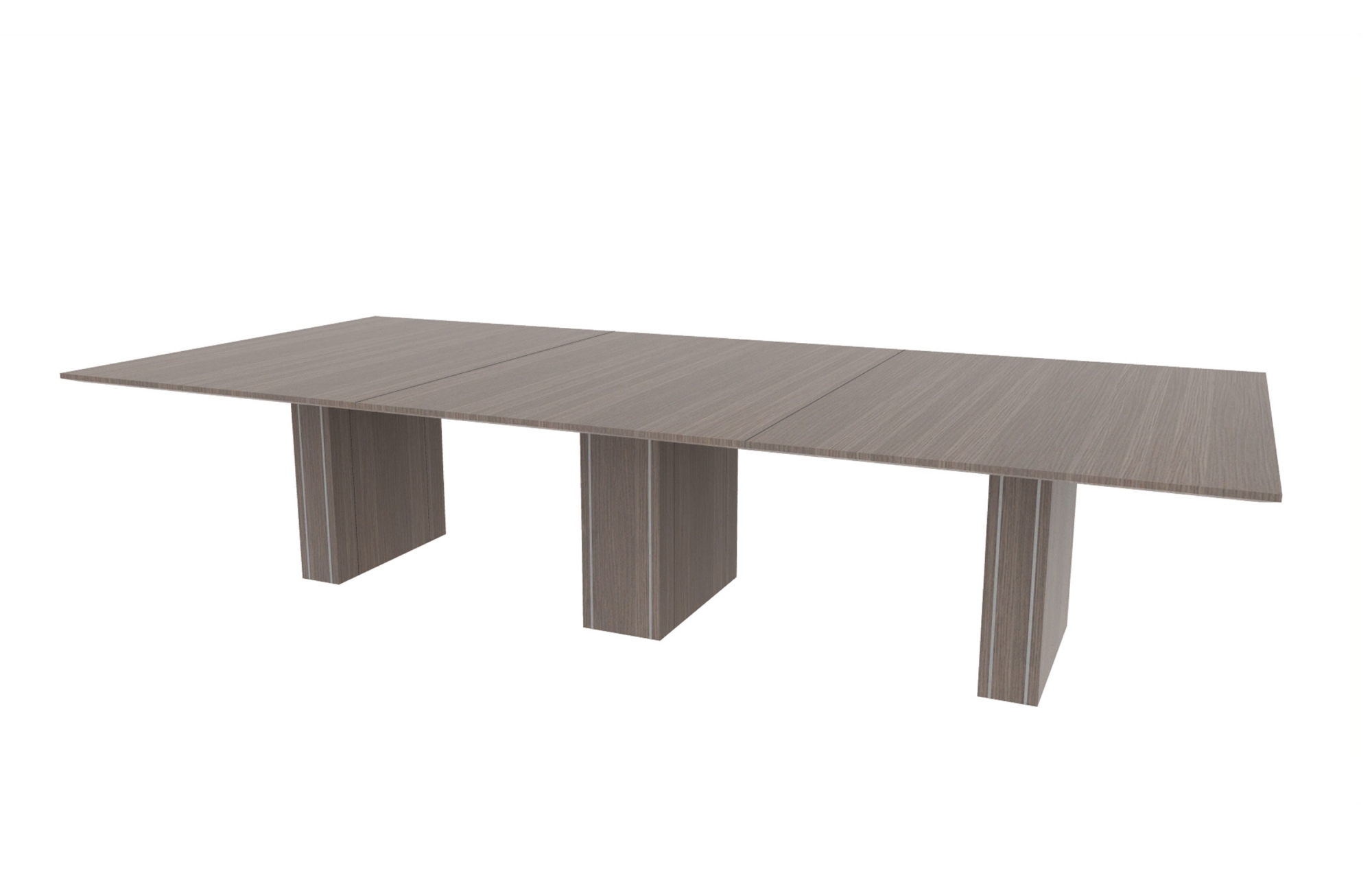 60"x132" Rectangle Top in Veneer with 6"/10" Rectangle Accent Bases (88-60132RT with 88-2494C610RAB)