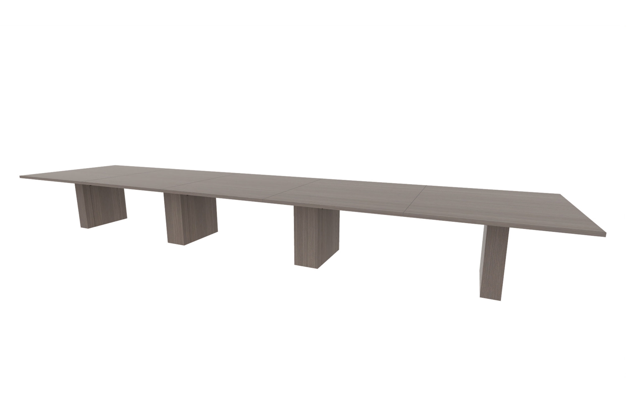 54"x240" Rectangle Top in HPL with 6"/10" Rectangle Bases (88-54240RT with 88-24202C610RB)