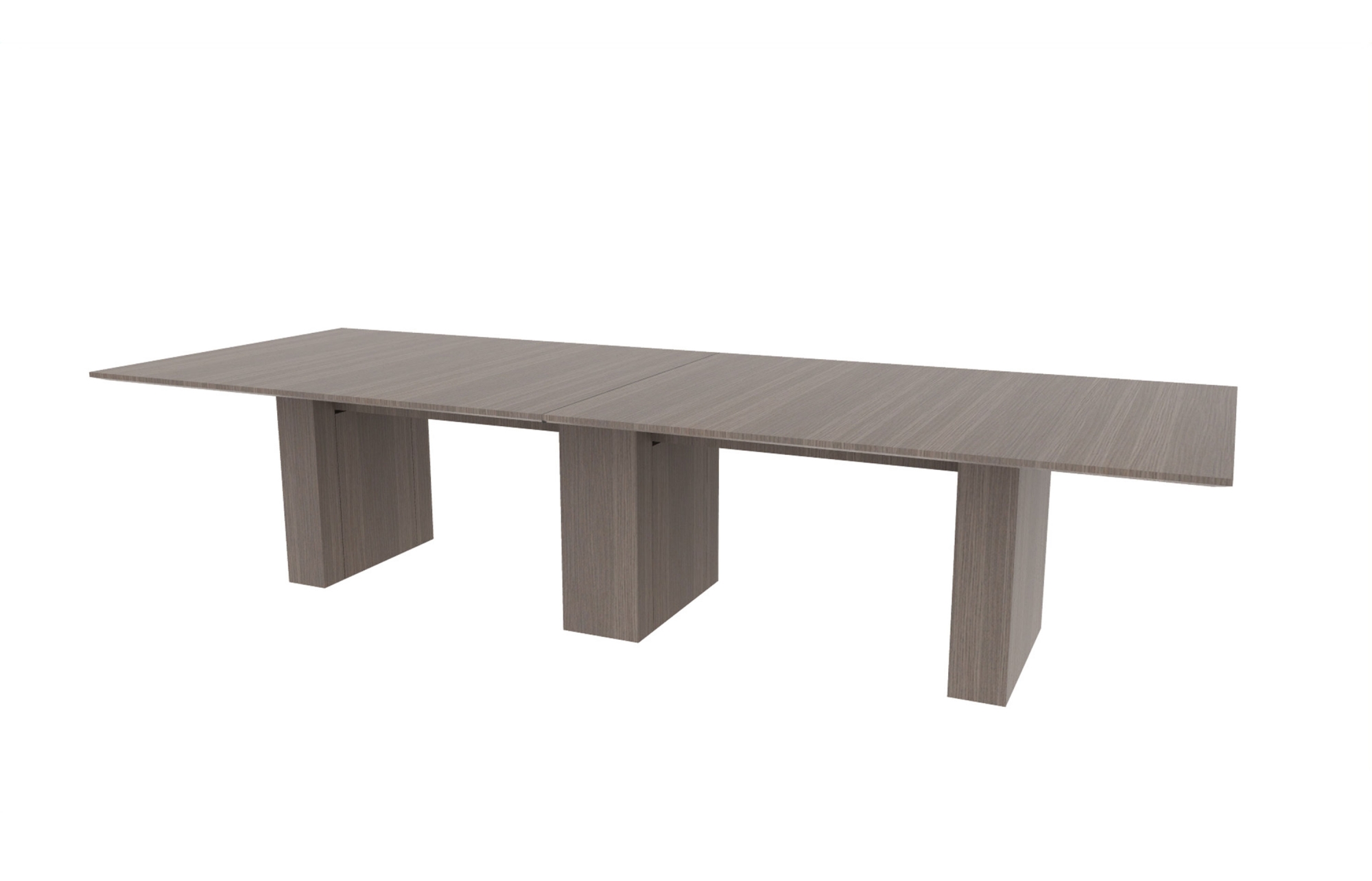 48"x132" Rectangle Top in Veneer with 6"/10" Rectangle Bases (88-48132RT with 88-2494C610RB)