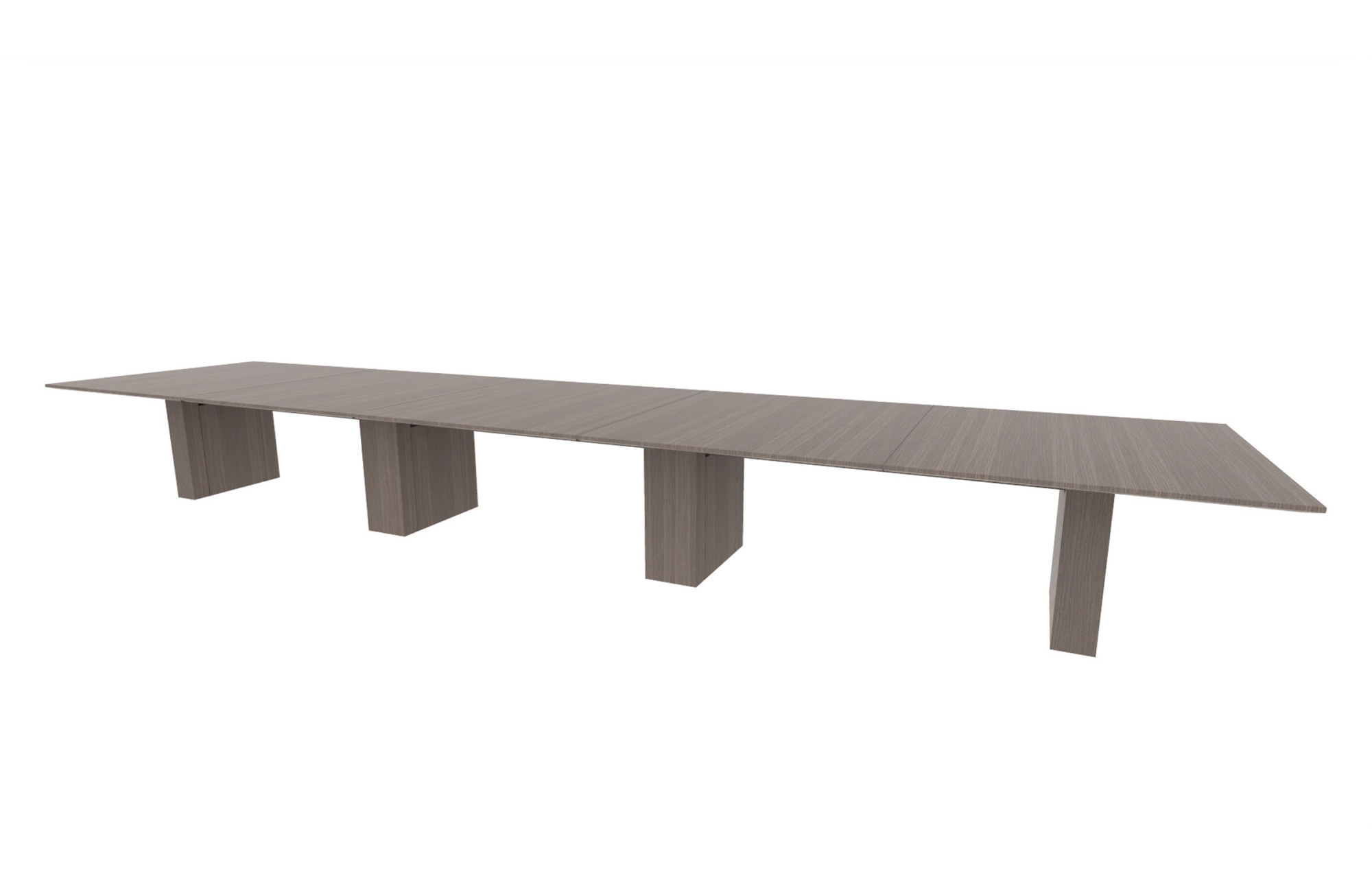 54"x240" Rectangle Top in Veneer with 6"/10" Rectangle Bases (88-54240RT with 88-24202C610RB)