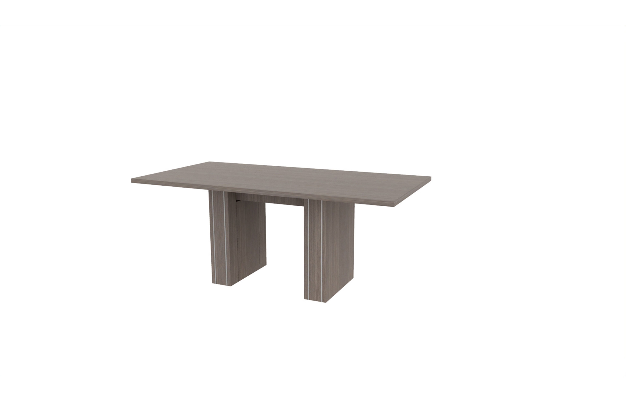 36"x72" Rectangle Top in HPL with 6" Rectangle Accent Bases (88-3672RT with 88-203406RAB)