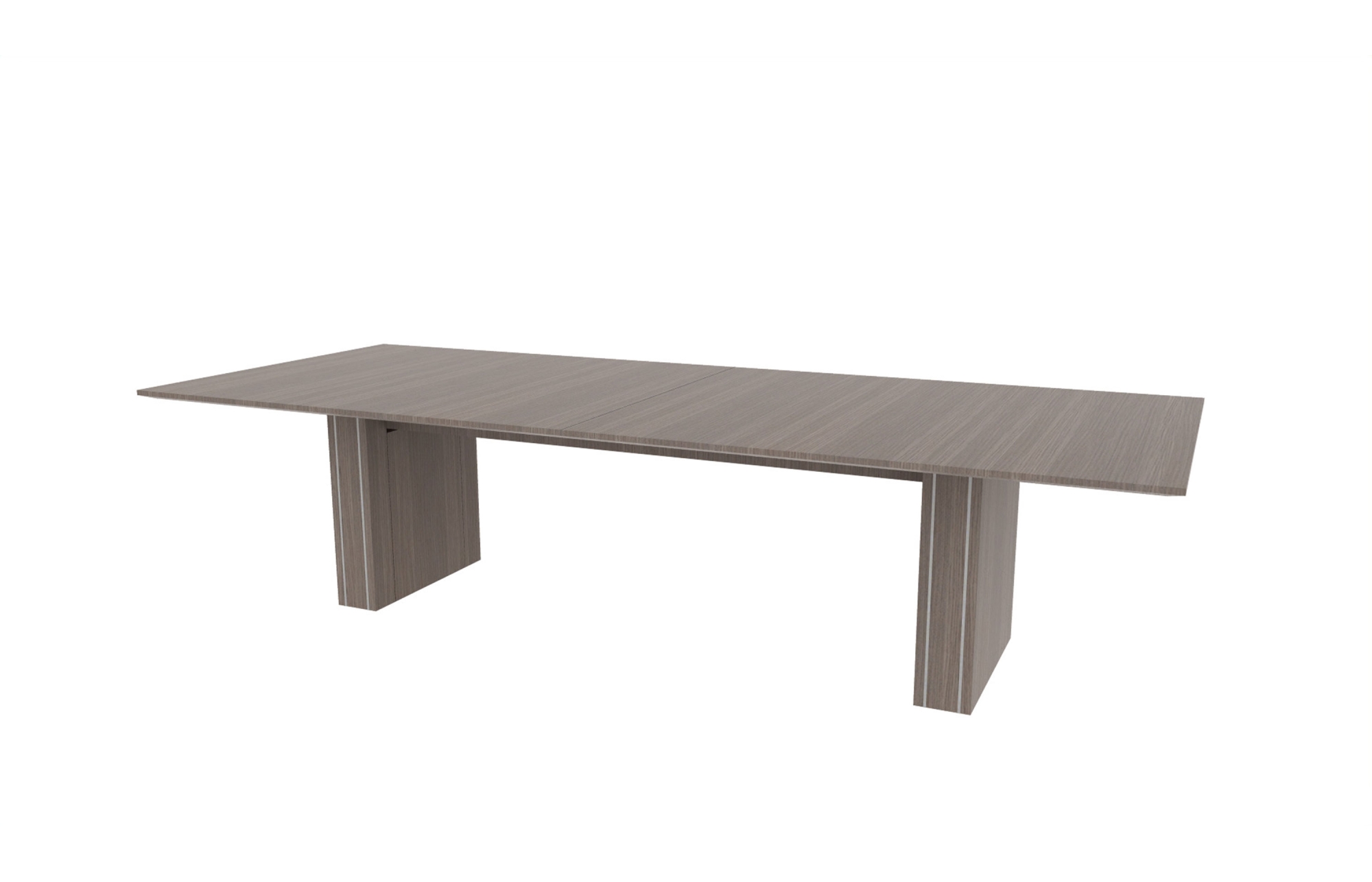 42"x120" Rectangle Top in Veneer with 6" Rectangle Accent Bases (88-42120RT with 88-208206RAB)