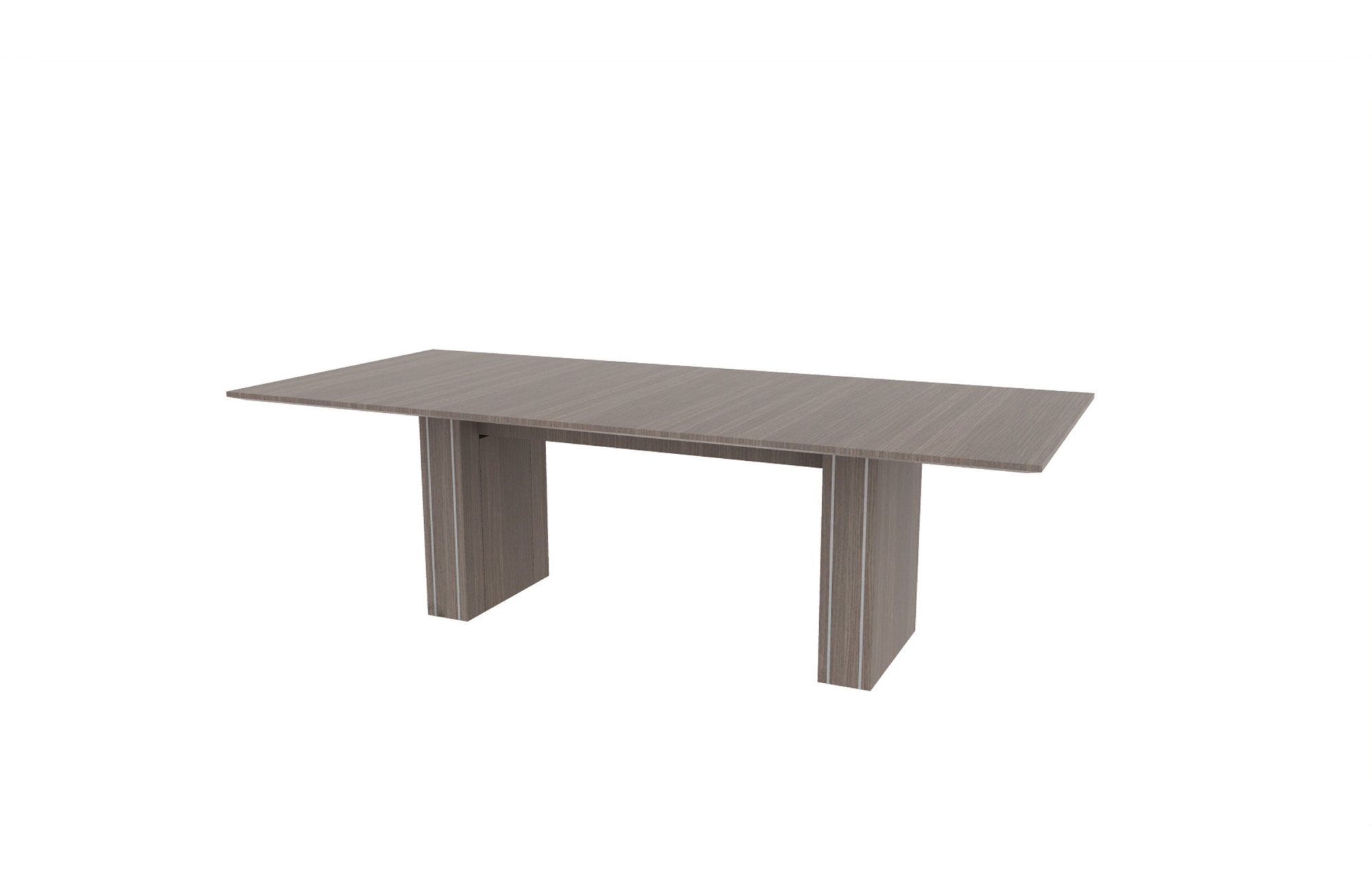 42"x96" Rectangle Top in Veneer with 6" Rectangle Accent Bases (88-4296RT with 88-205806RAB)