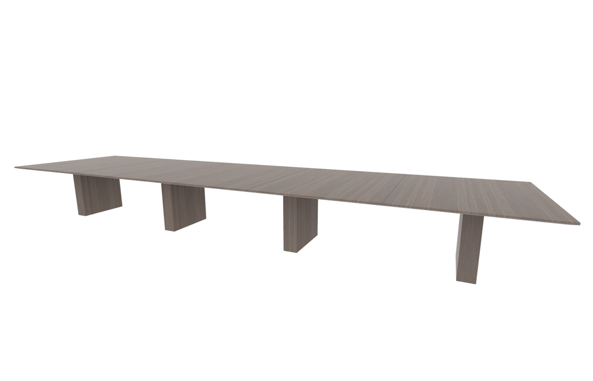 60"x240" Rectangle Top in Veneer with 6" Rectangle Bases (88-60240RT with 88-2420206RB)