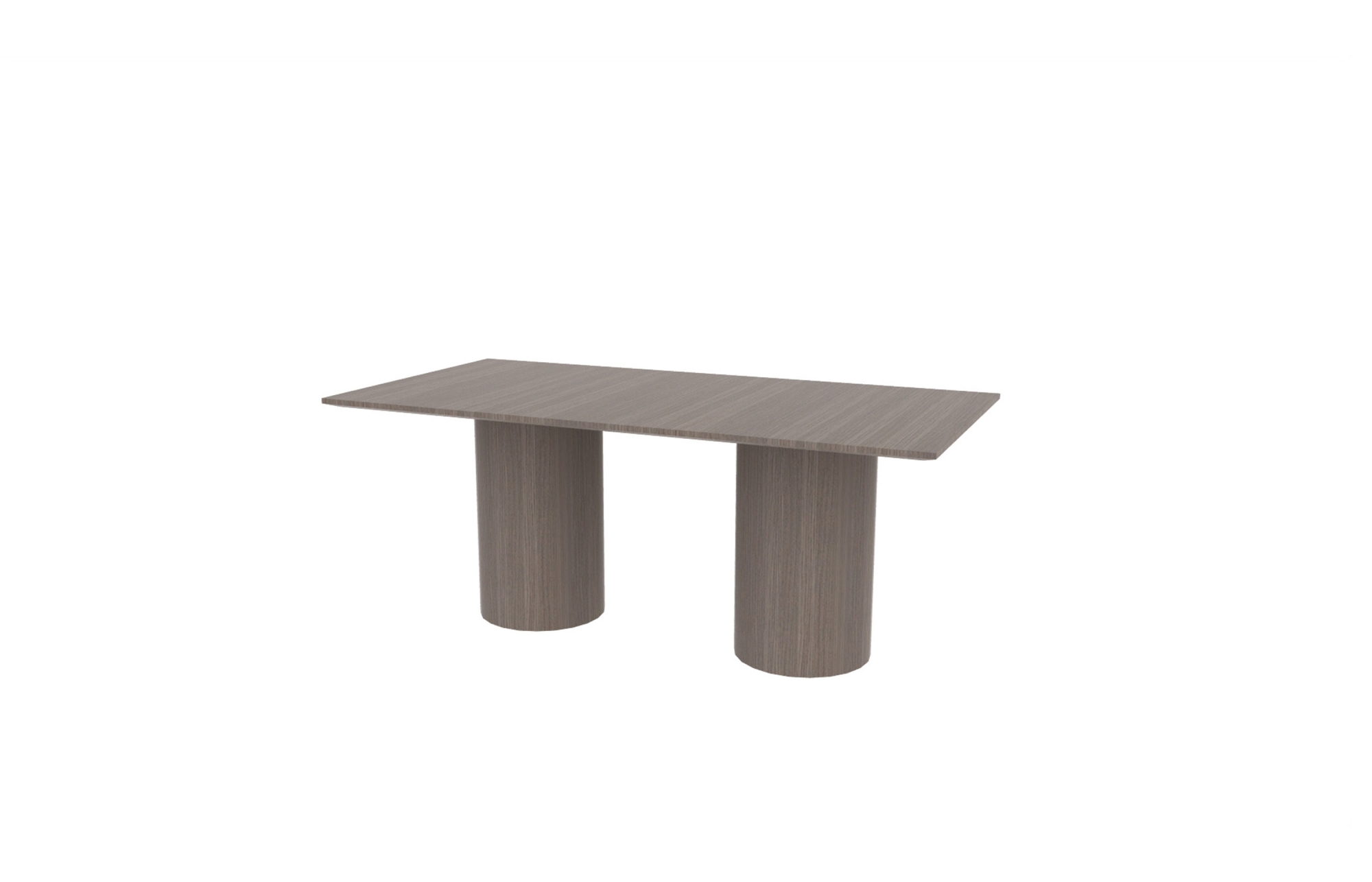 36"x72" Rectangle Top in Veneer with Cylinder Bases (88-3672RT with 01-1616CB)