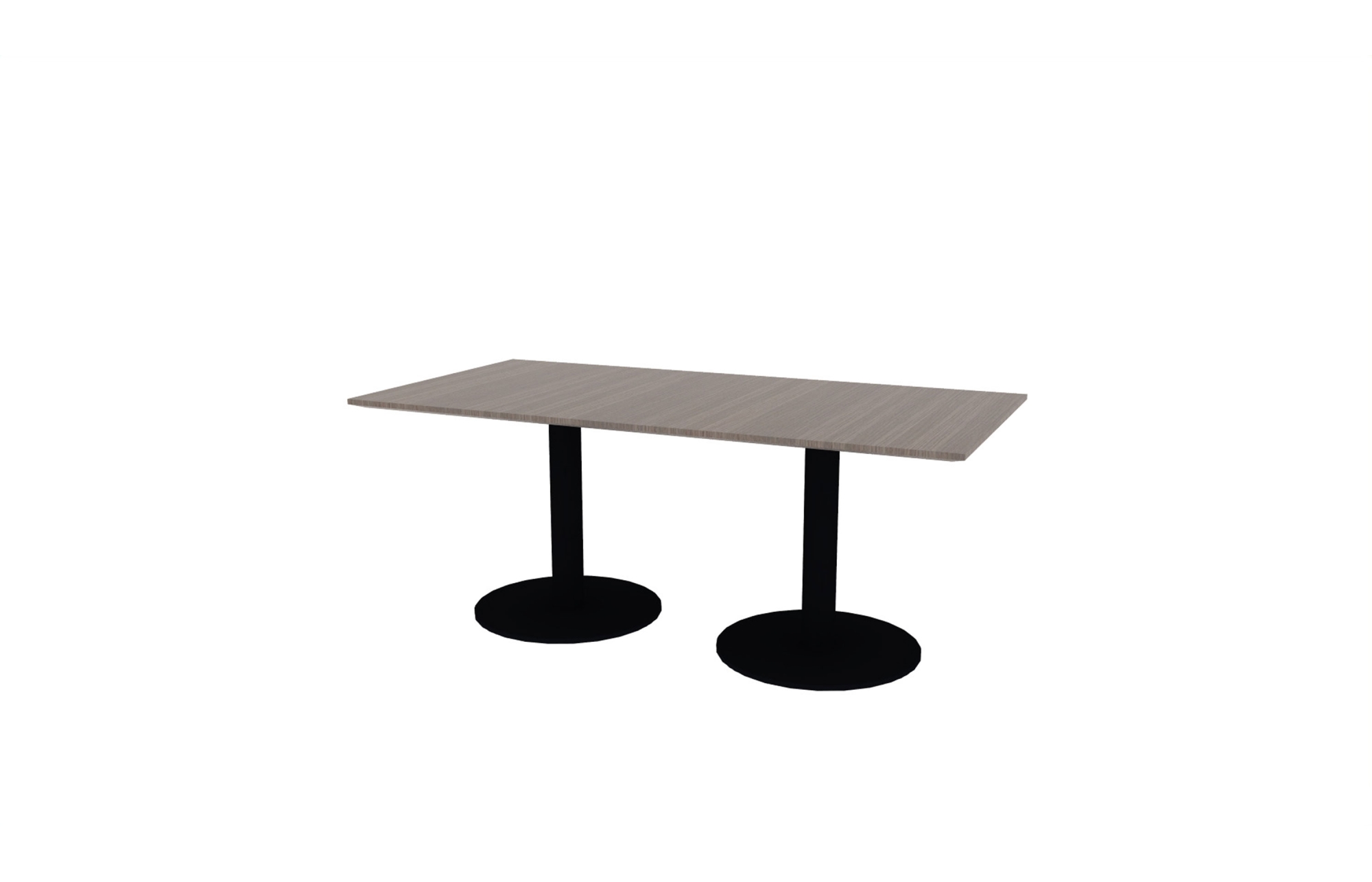 36"x72" Rectangle Top in Veneer with Black Disc Bases (88-3672RT with 01-2430DBB)