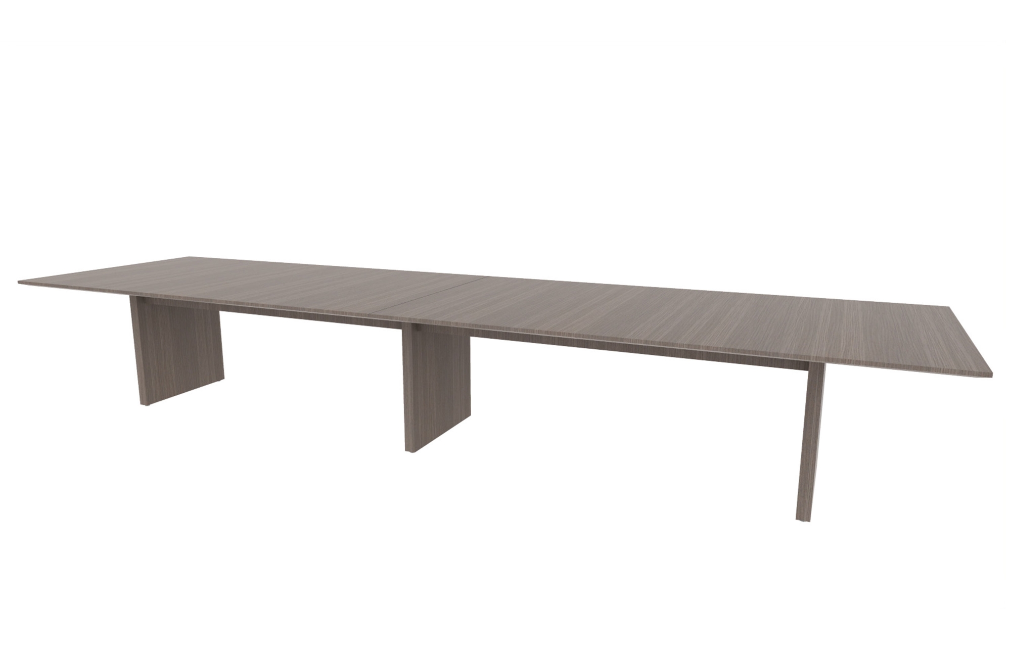 48"x180" Rectangle Top in Veneer with Rectangular Panel Bases (88-48180RT with 88-24142RPB)