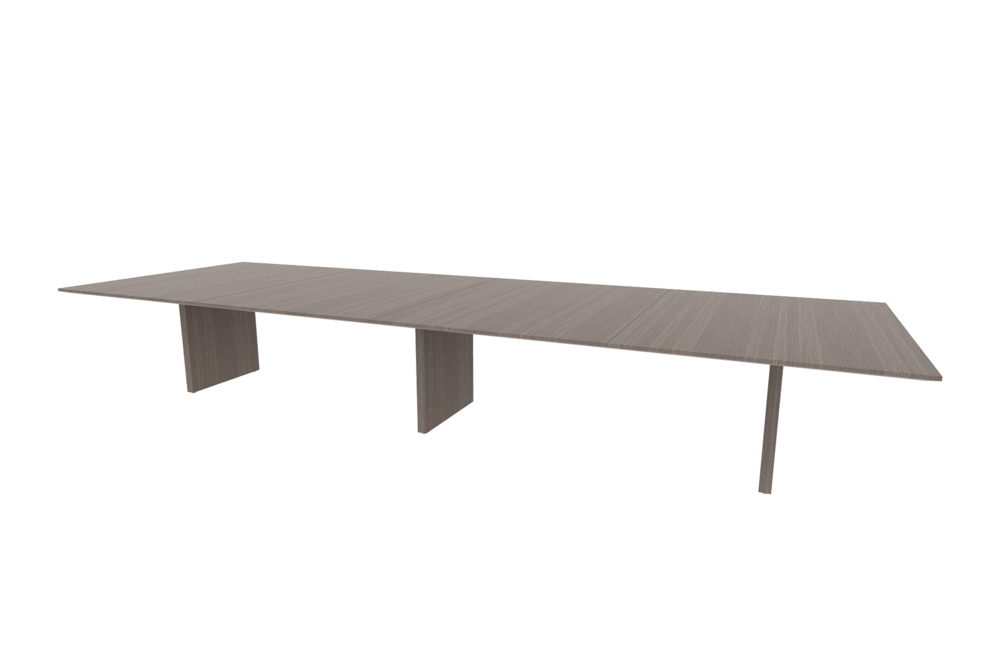 60"x180" Rectangle Top in Veneer with Rectangular Panel Bases (88-60180RT with 88-24142RPB)