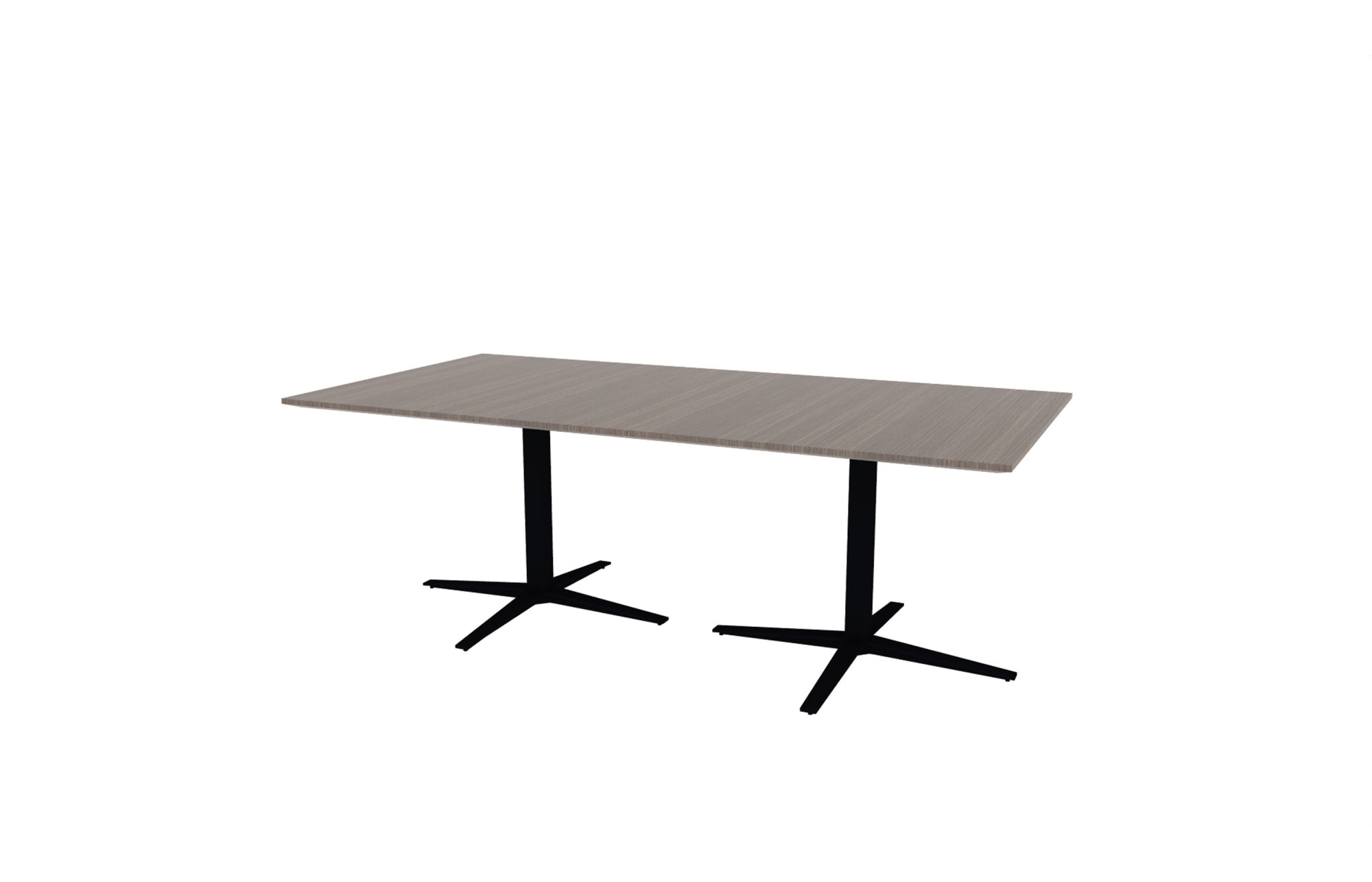 42"x84" Rectangle Top in Veneer with Black X Bases (88-4284RT with 08-2630LXBB)