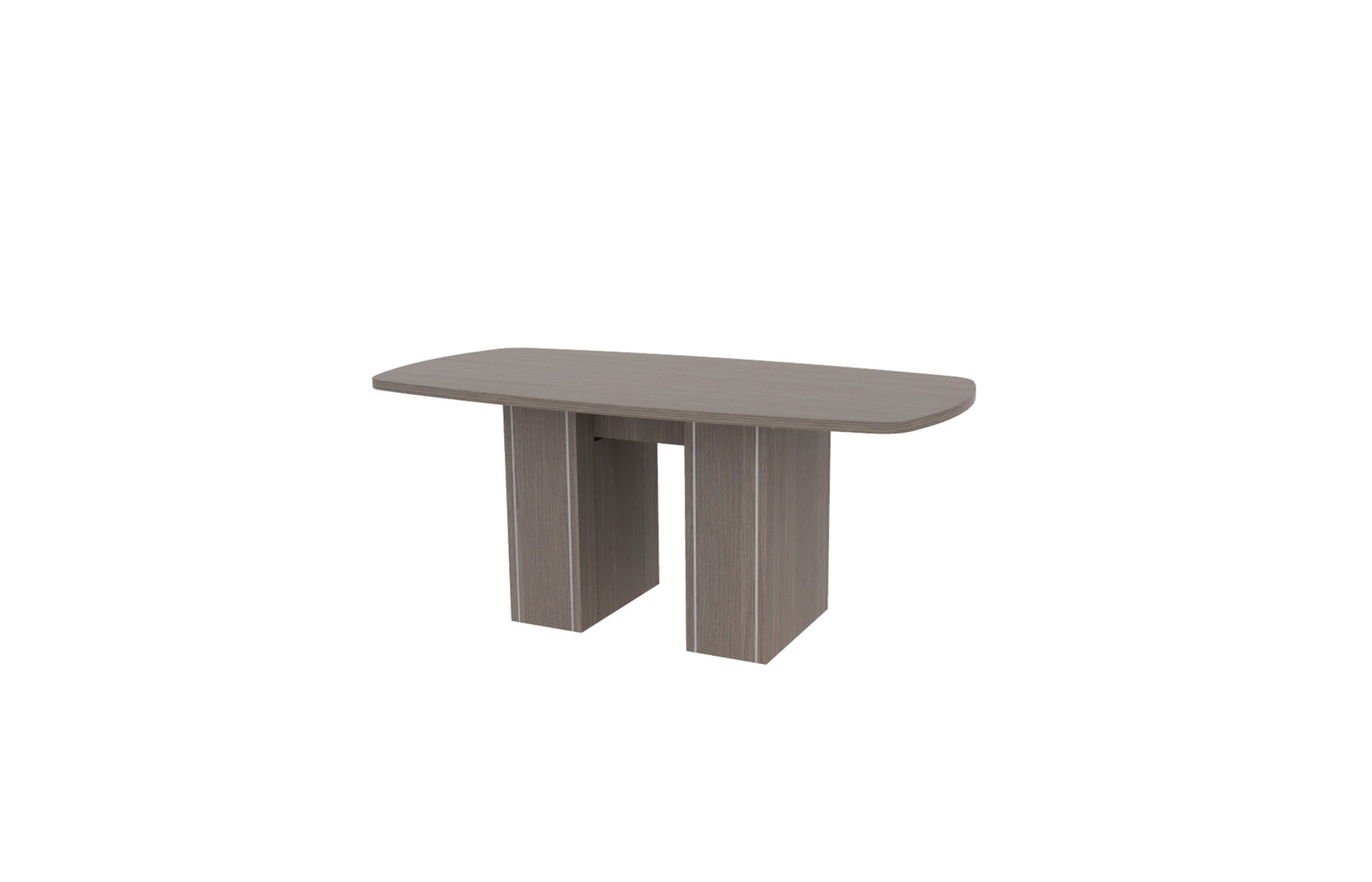 36”x72”" Modern Rectangle Top in HPL with 10" Rectangle Accent Bases (88-3672MR with 88-203410RAB)