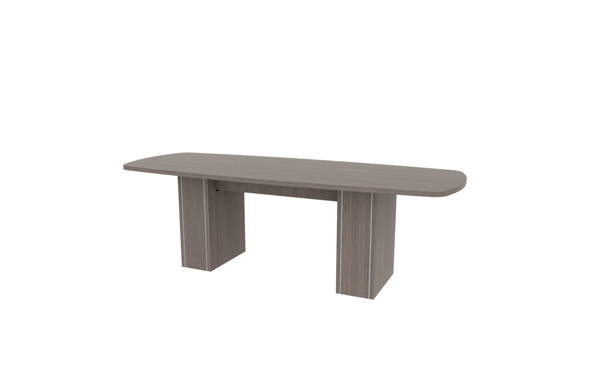 36”x96”" Modern Rectangle Top in HPL with 10" Rectangle Accent Bases (88-3696MR with 88-205810RAB)