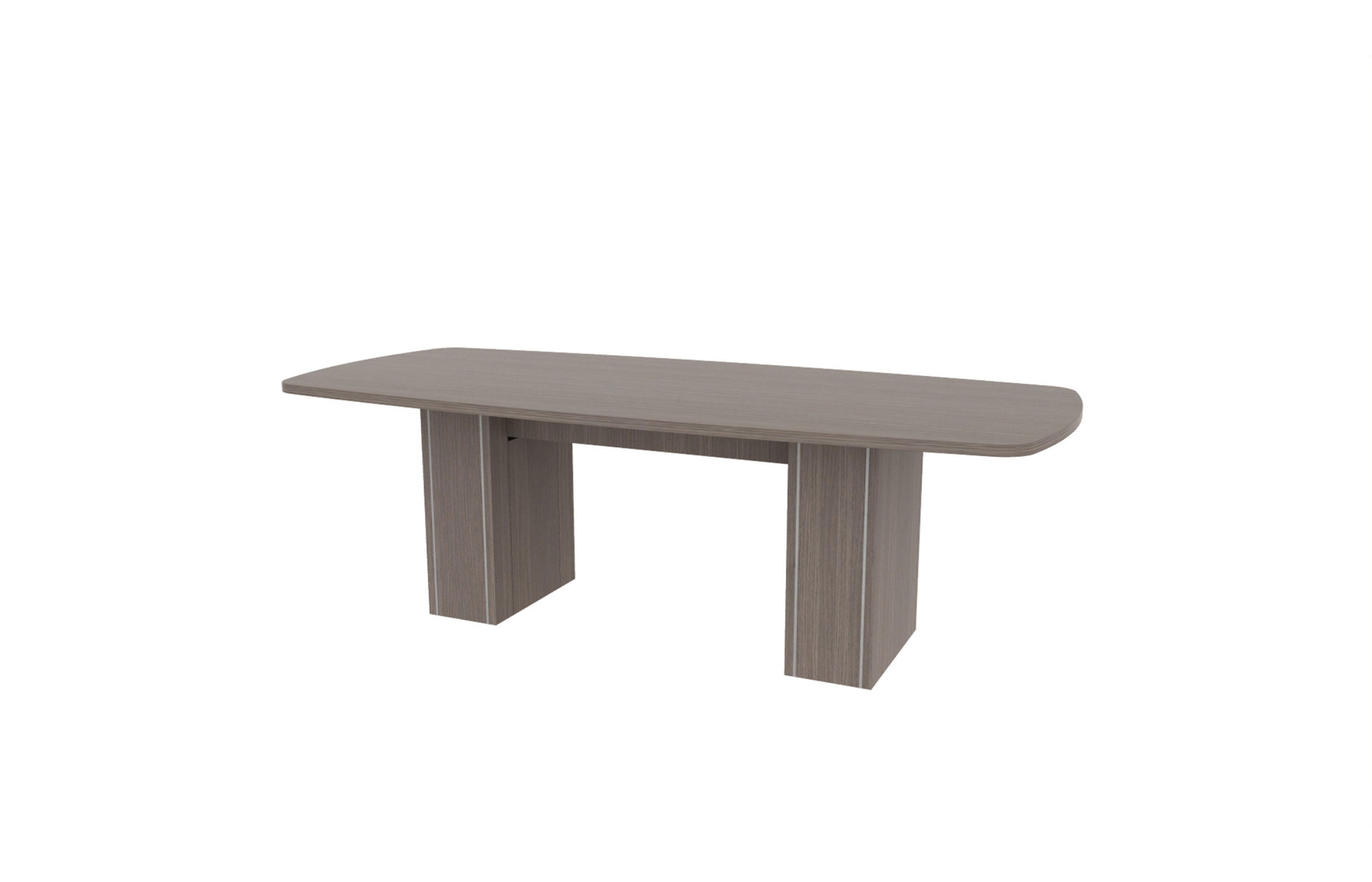 42”x96”" Modern Rectangle Top in HPL with 10" Rectangle Accent Bases (88-4296MR with 88-205810RAB)