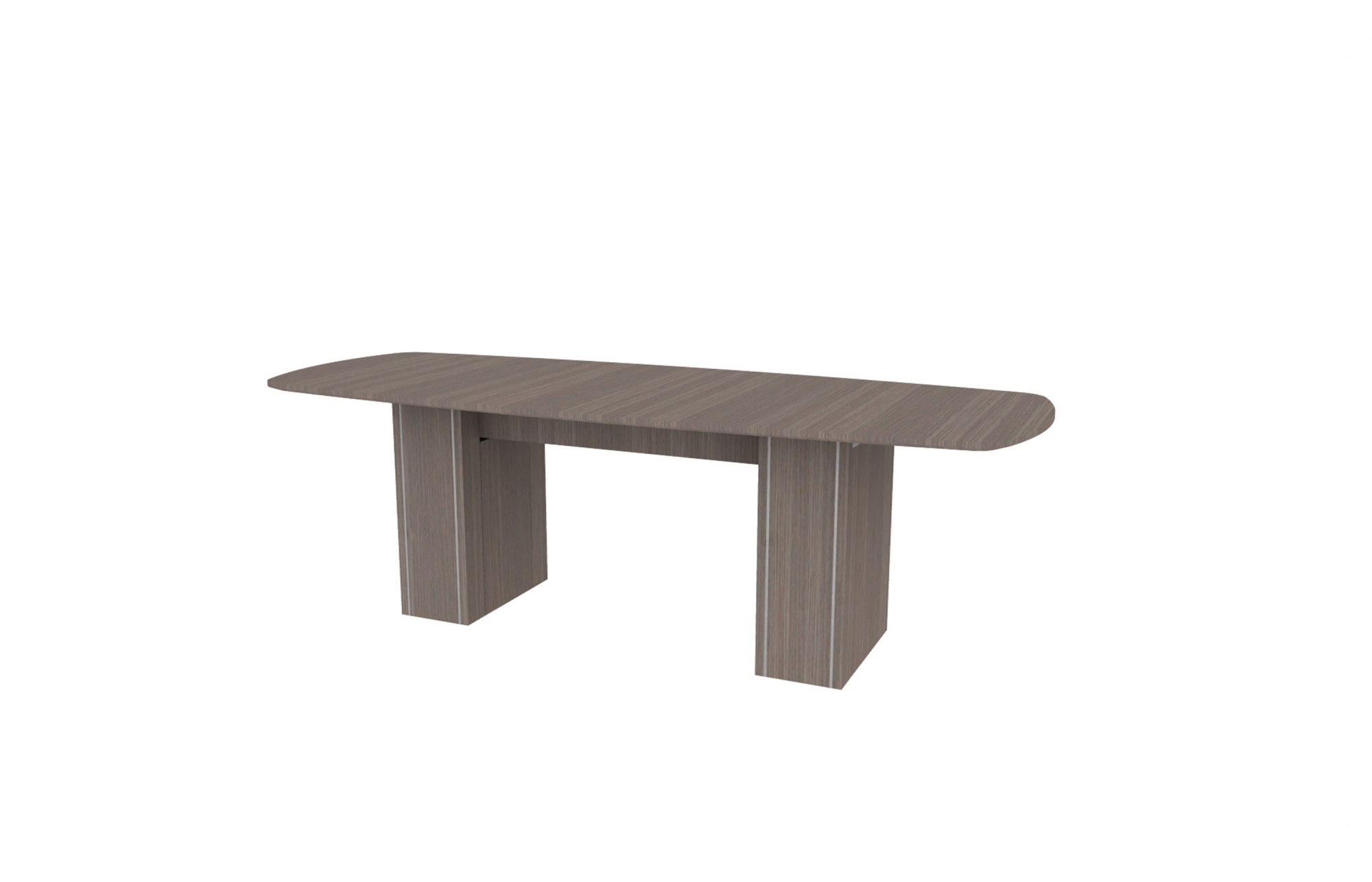 36”x96”" Modern Rectangle Top in Veneer with 10" Rectangle Accent Bases (88-3696MR with 88-205810RAB)