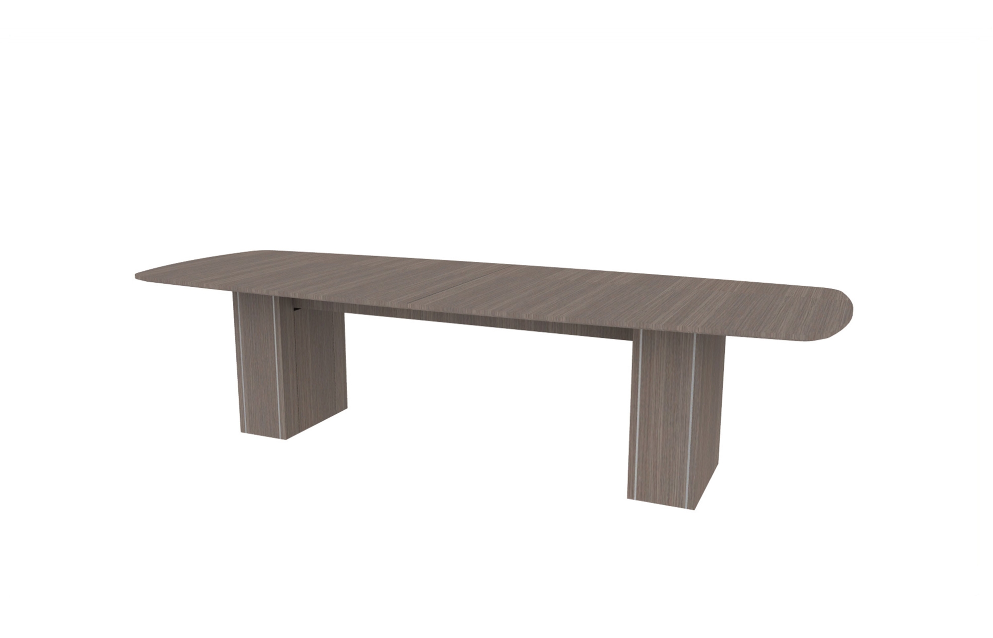 42”x120”" Modern Rectangle Top in Veneer with 10" Rectangle Accent Bases (88-42120MR with 88-208210RAB)