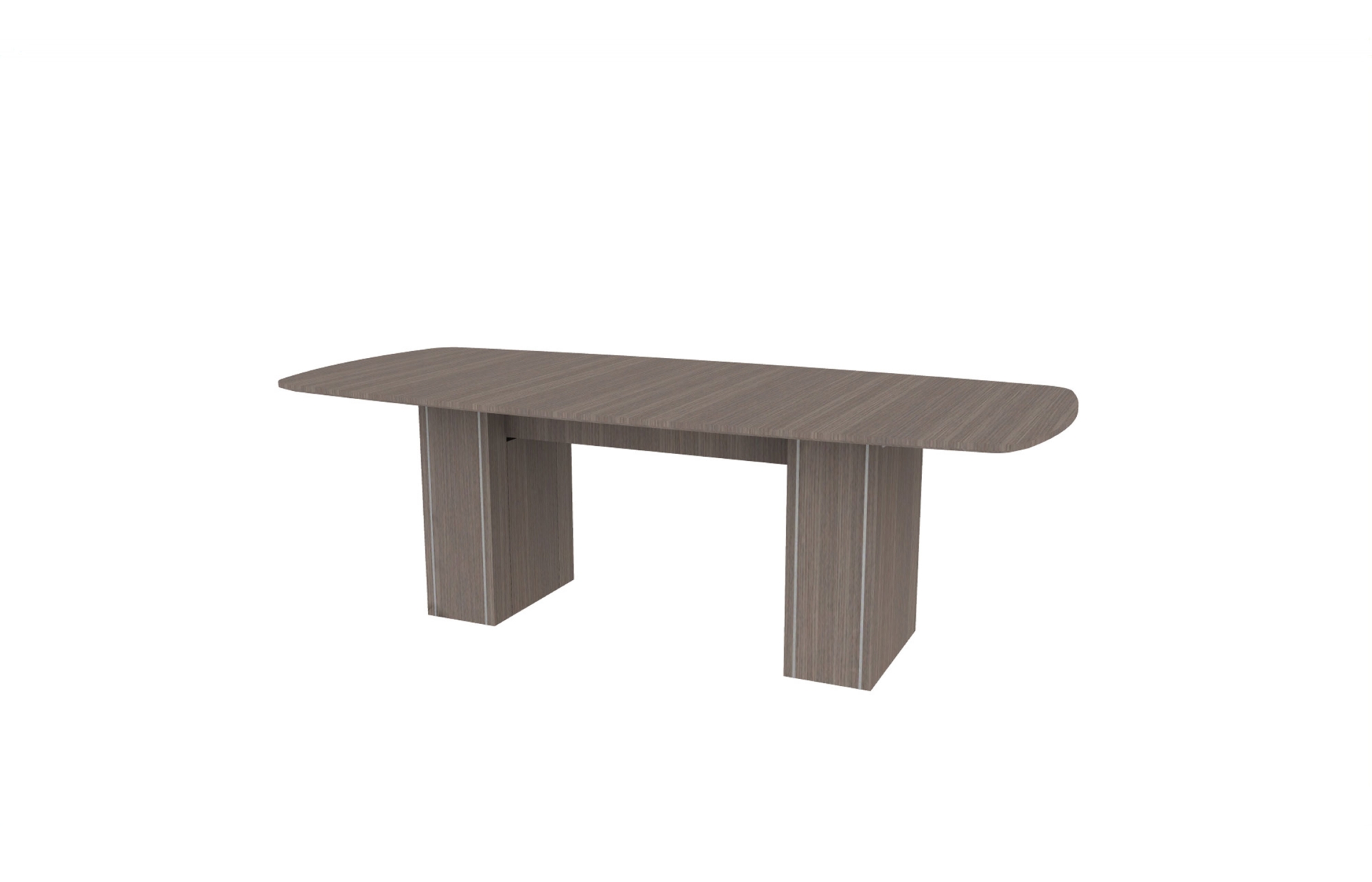 42”x96”" Modern Rectangle Top in Veneer with 10" Rectangle Accent Bases (88-4296MR with 88-205810RAB)