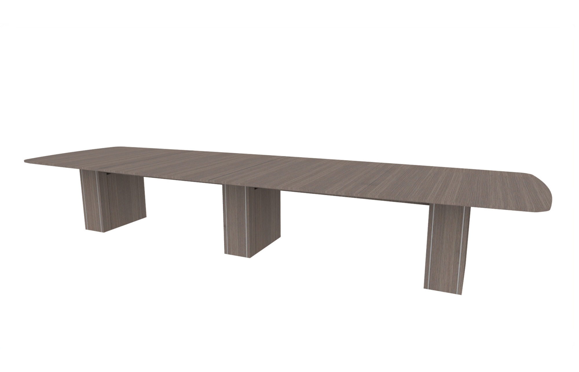 54"x180" Modern Rectangle Top in Veneer with 10" Rectangle Accent Bases (88-54180MR with 88-2414210RAB)