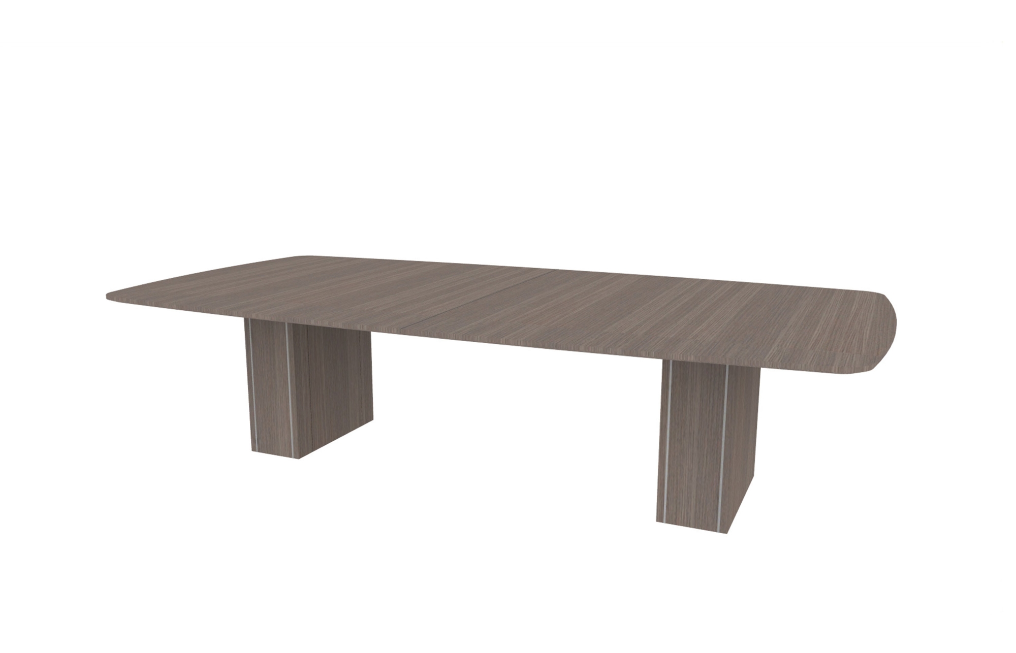 60"x120" Modern Rectangle Top in Veneer with 10" Rectangle Accent Bases (88-60120MR with 88-248210RAB)