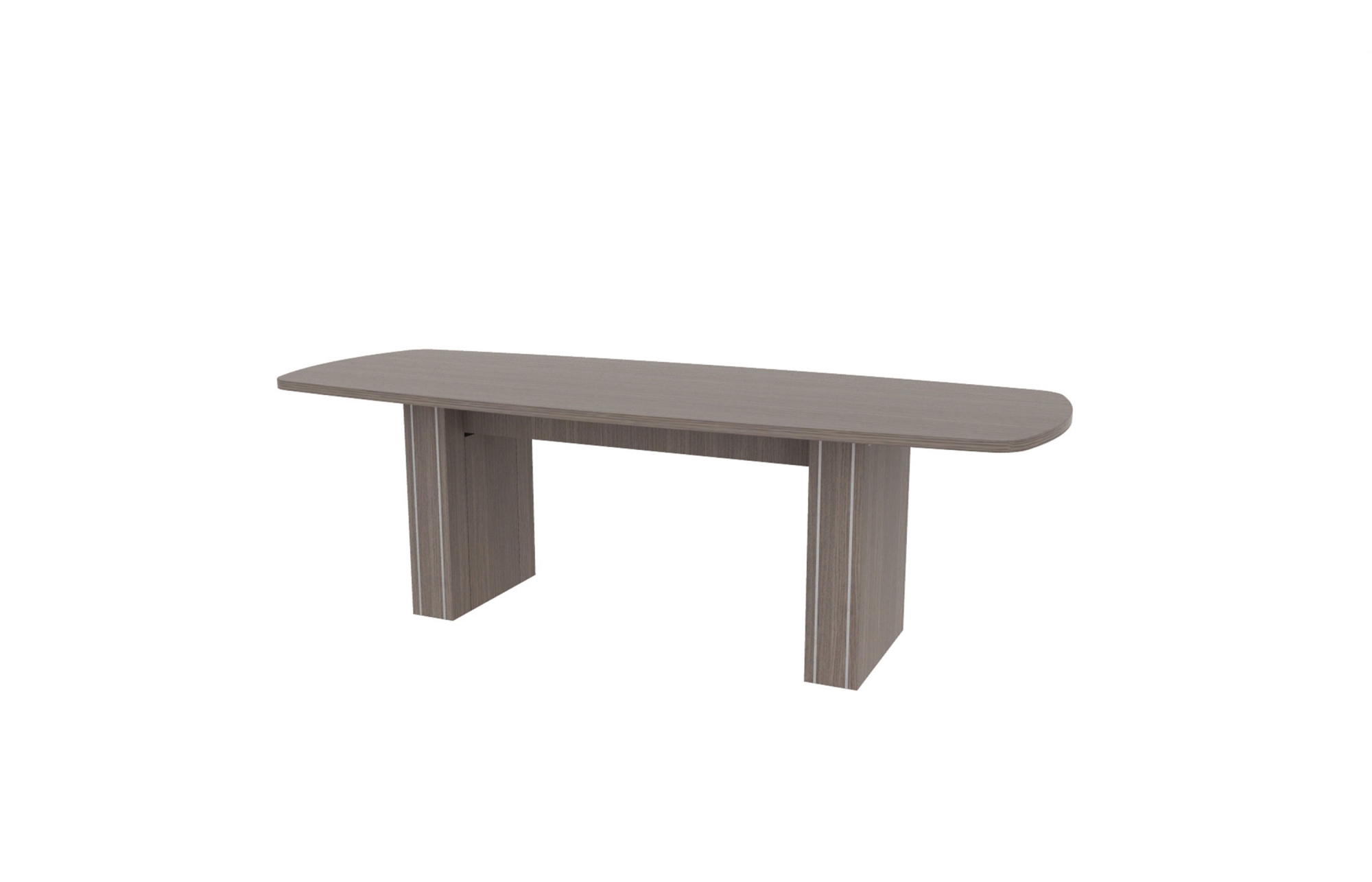 36"x96" Modern Rectangle Top in HPL with 6" Rectangle Accent Bases (88-3696MR with 88-205806RAB)