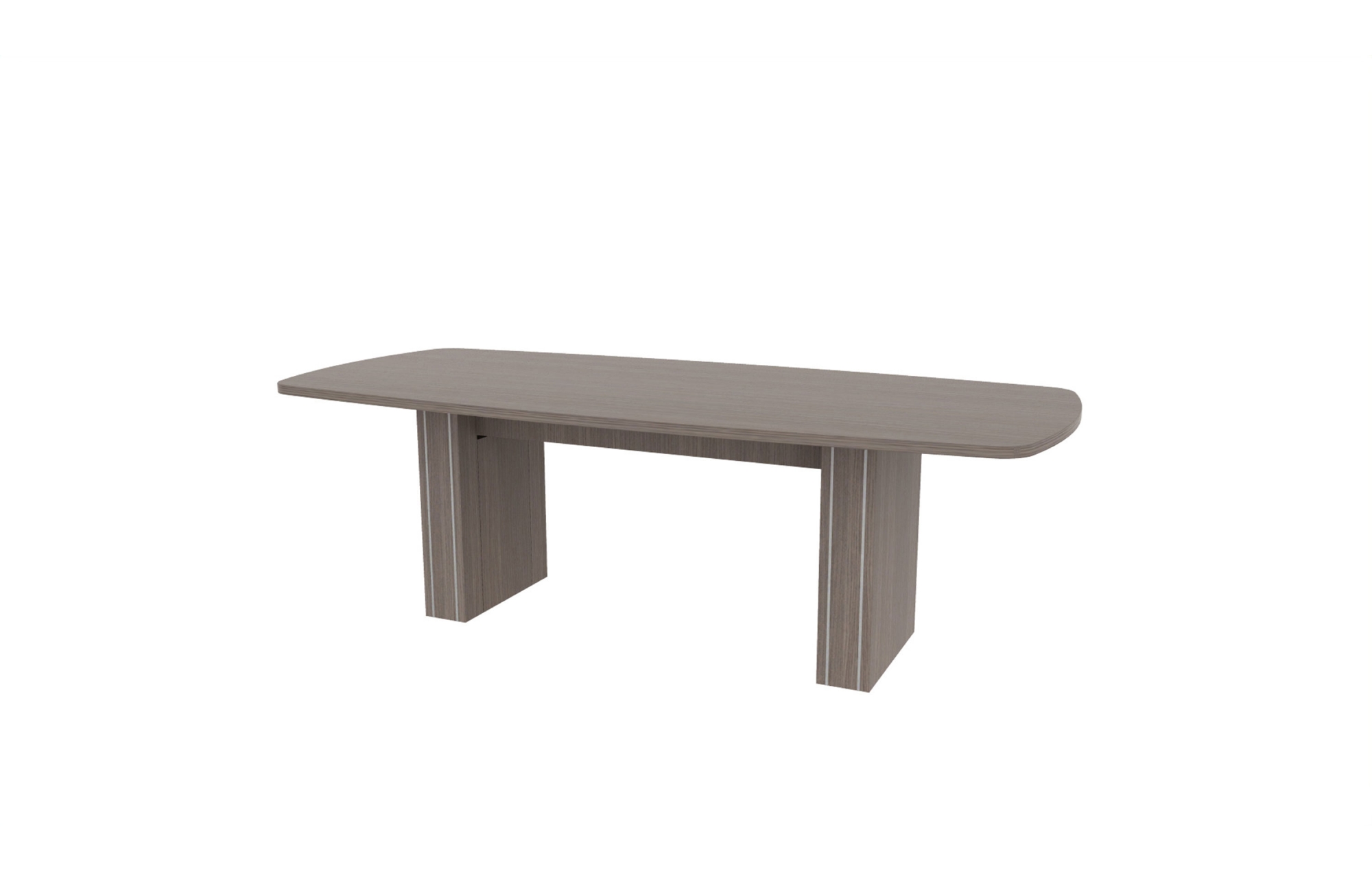 42"x96" Modern Rectangle Top in HPL with 6" Rectangle Accent Bases (88-4296MR with 88-205806RAB)