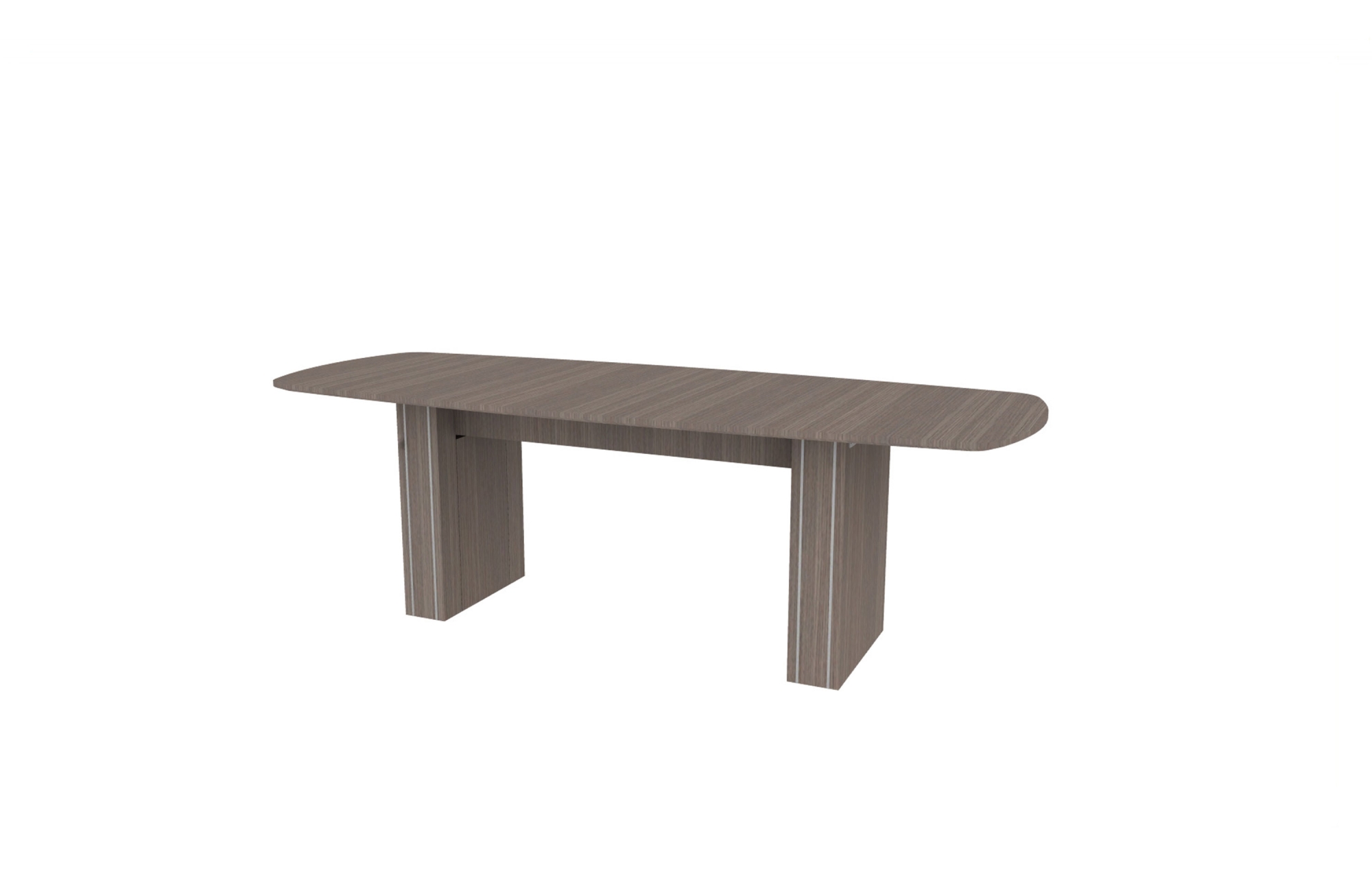 36"x96" Modern Rectangle Top in Veneer with 6" Rectangle Accent Bases (88-3696MR with 88-205806RAB)