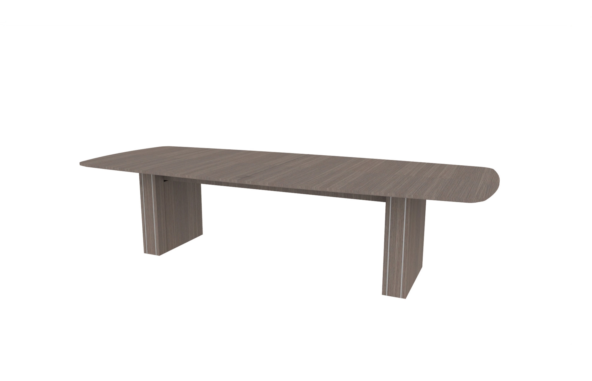 42"x120" Modern Rectangle Top in Veneer with 6" Rectangle Accent Bases (88-42120MR with 88-208206RAB)