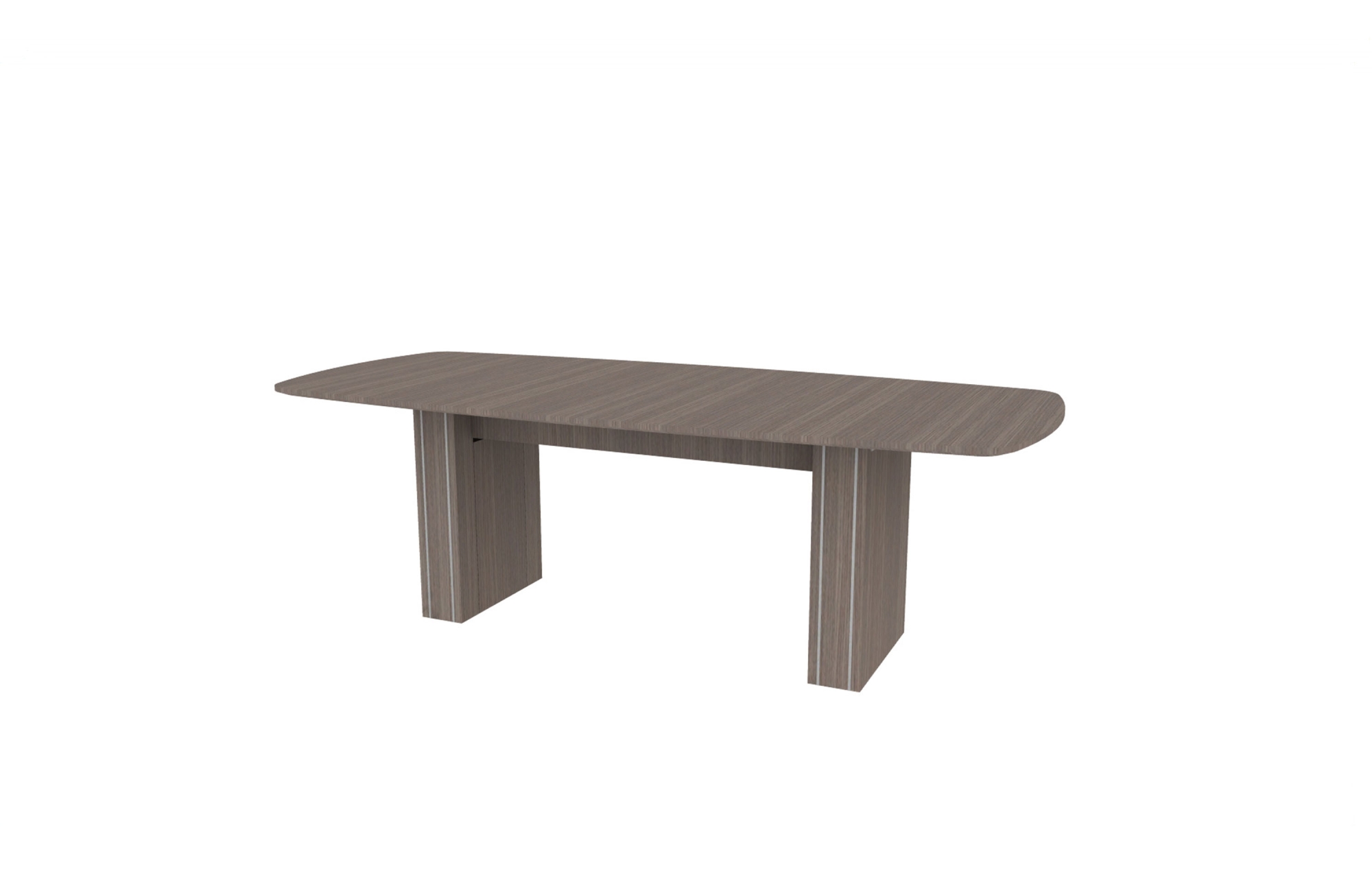 42"x96" Modern Rectangle Top in Veneer with 6" Rectangle Accent Bases (88-4296MR with 88-205806RAB)