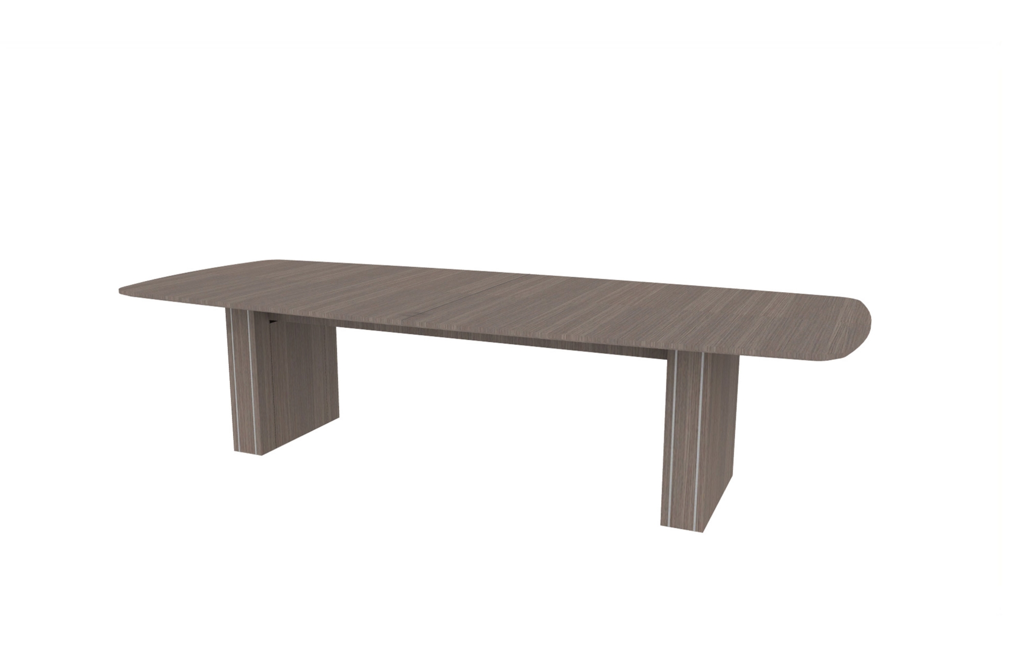 48"x120" Modern Rectangle Top in Veneer with 6" Rectangle Accent Bases (88-48120MR with 88-248206RAB)