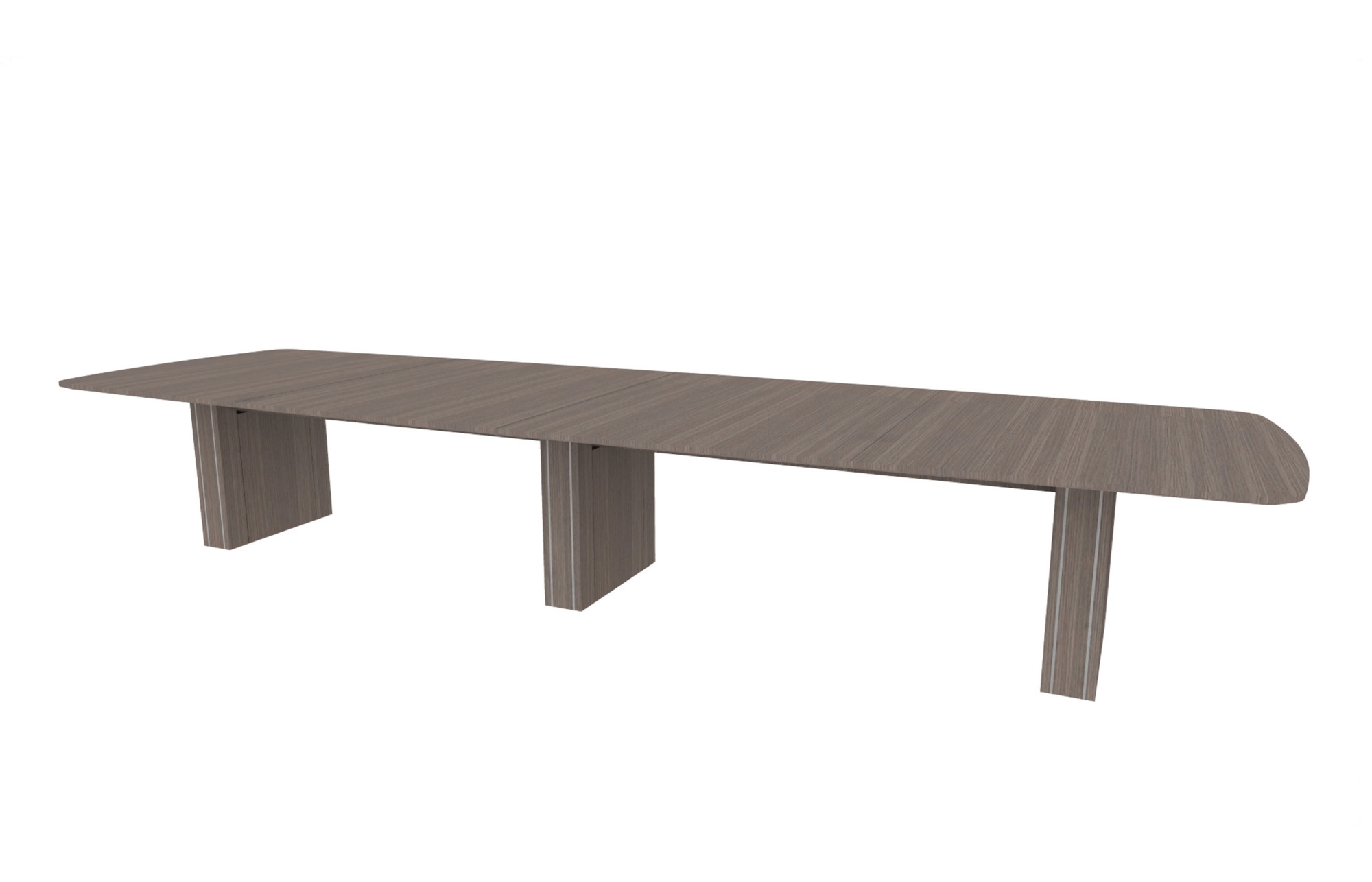 54"x180" Modern Rectangle Top in Veneer with 6" Rectangle Accent Bases (88-54180MR with 88-2414206RAB)