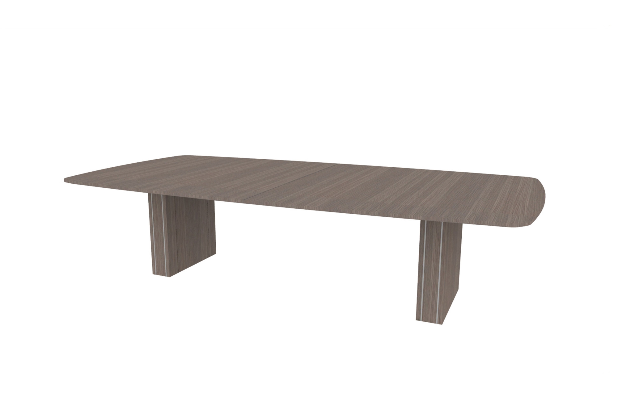 60"x120" Modern Rectangle Top in Veneer with 6" Rectangle Accent Bases (88-60120MR with 88-248206RAB)