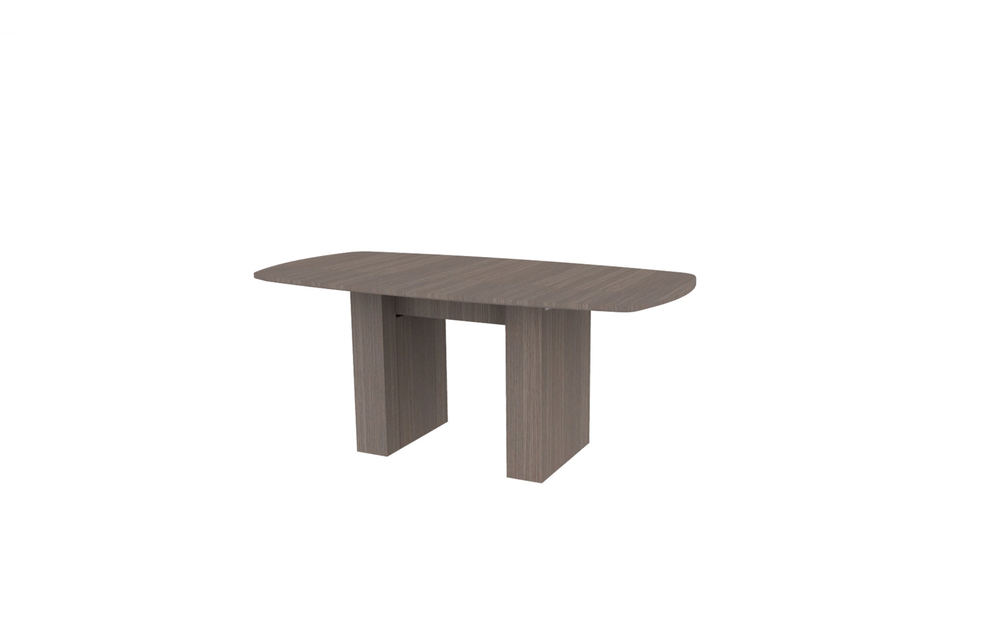 36”x72” Modern Rectangle Top in Veneer with 6" Rectangle Bases (88-3672MR with 88-203406RB)