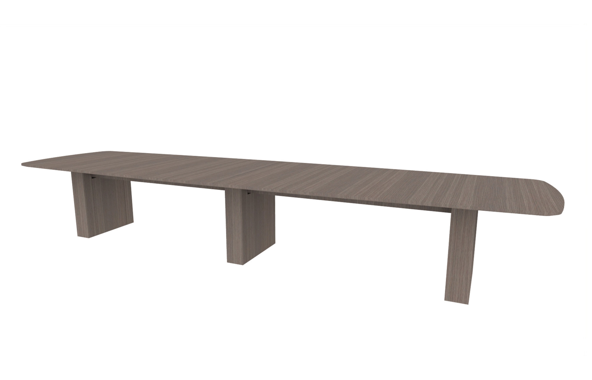 48”x180” Modern Rectangle Top in Veneer with 6" Rectangle Bases (88-48180MR with 88-2414206RB)