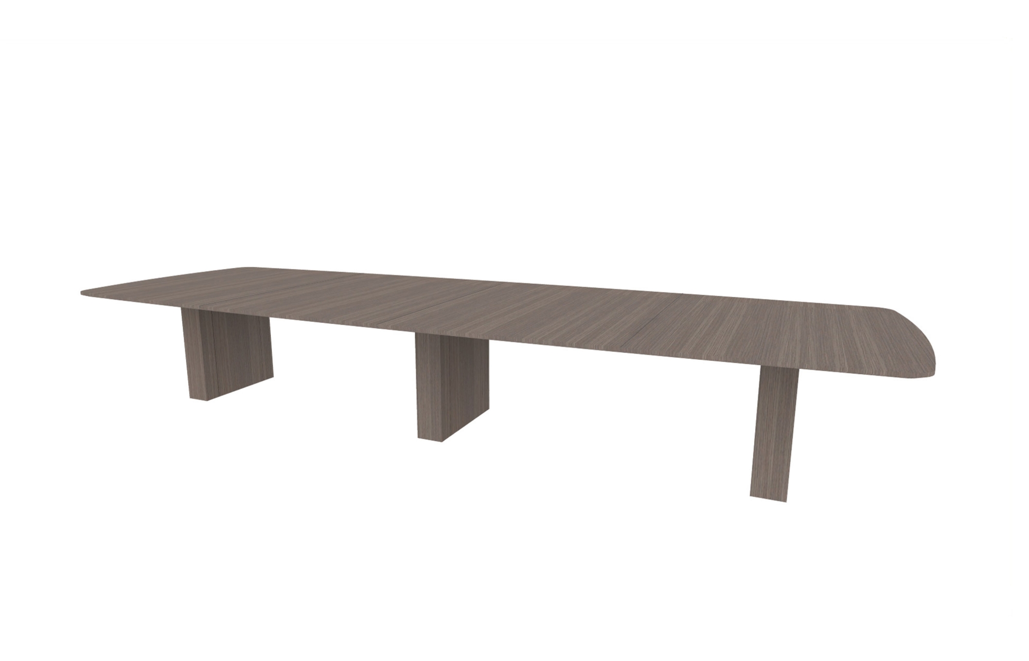 60”x180” Modern Rectangle Top in Veneer with 6" Rectangle Bases (88-60180MR with 88-2414206RB)