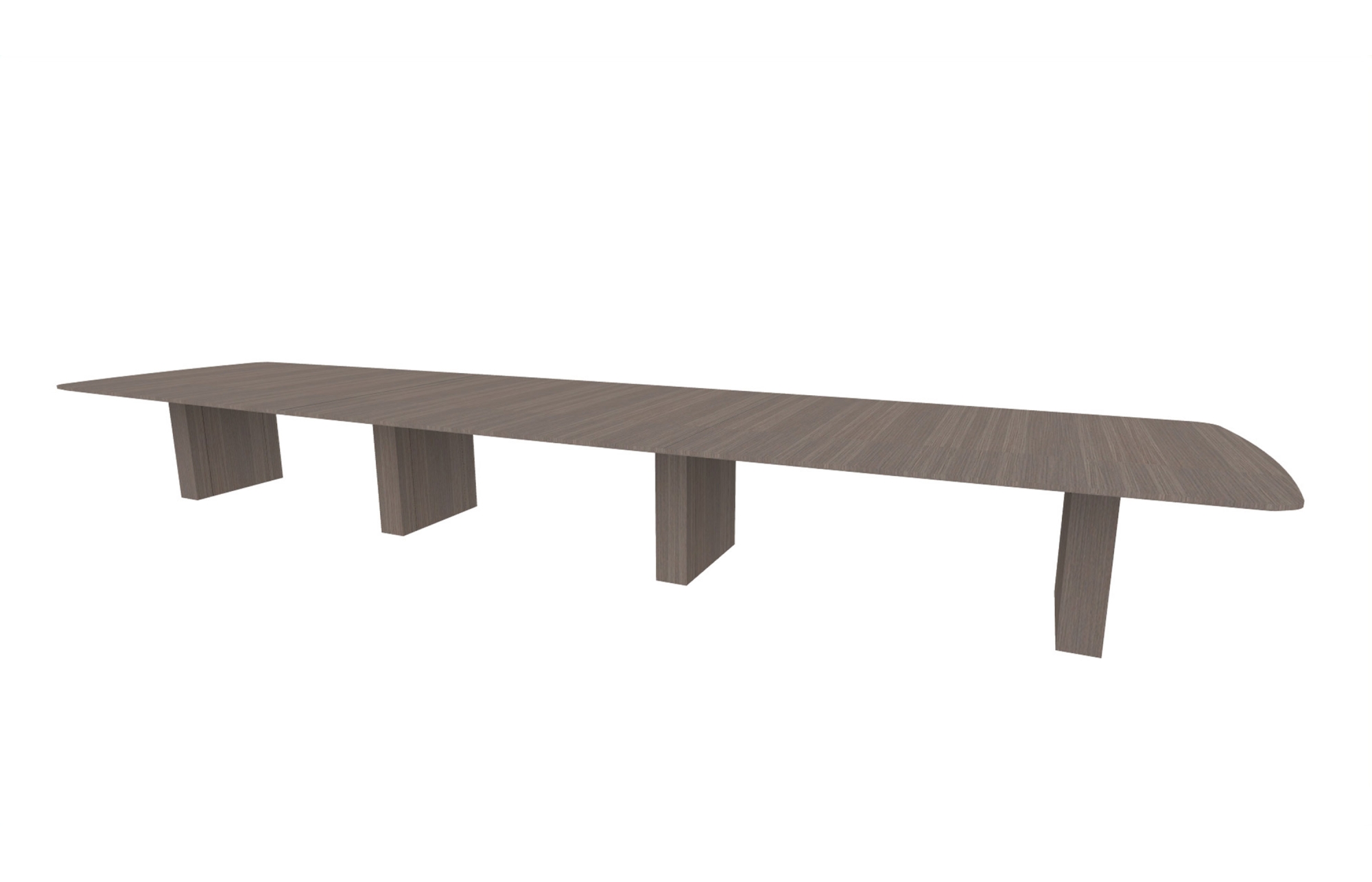 60”x240” Modern Rectangle Top in Veneer with 6" Rectangle Bases (88-60240MR with 88-2420206RB)