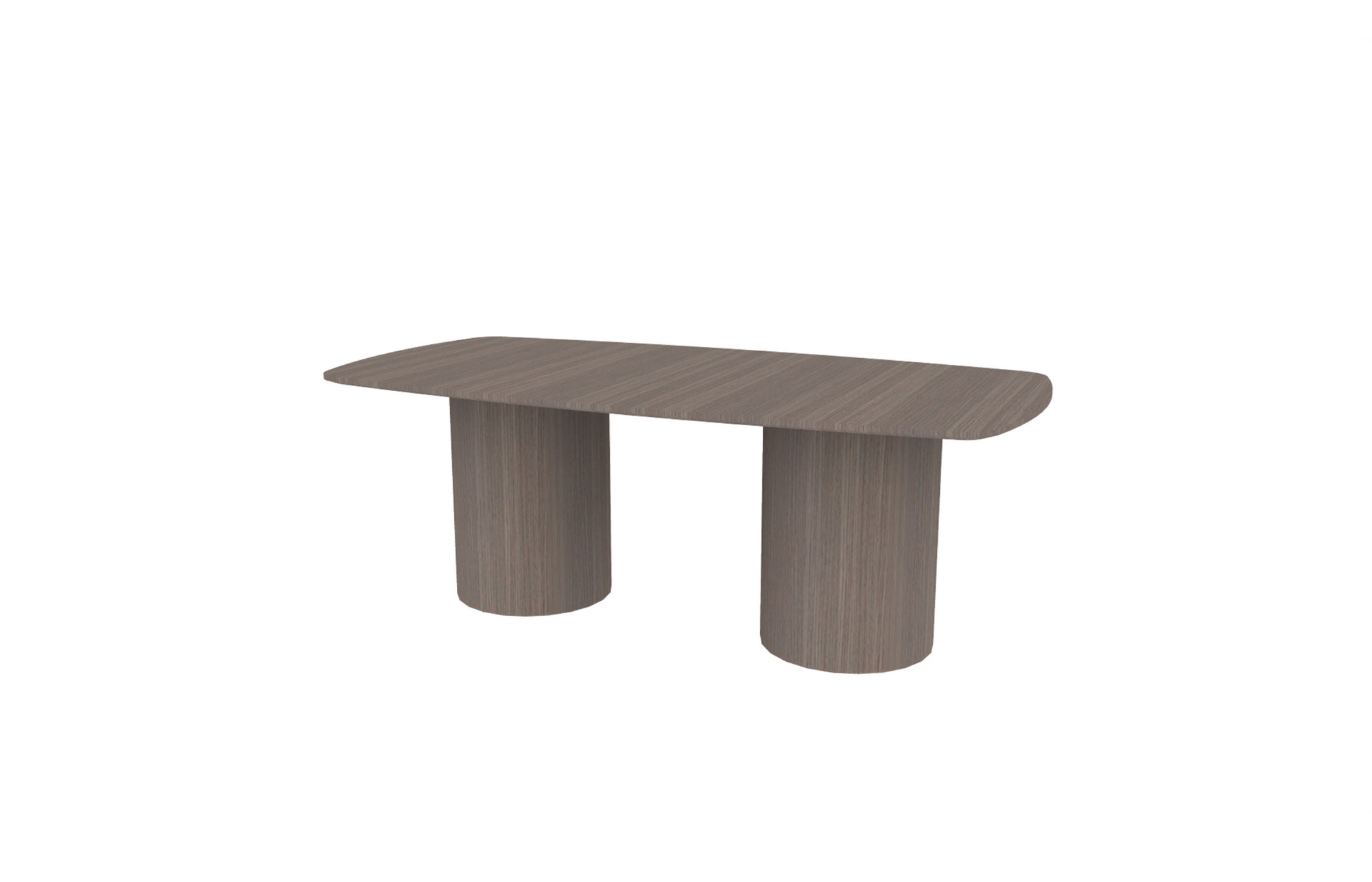 42"x84" Modern Rectangle Top in Veneer with Cylinder Bases (88-4284MR with 01-2020CB)