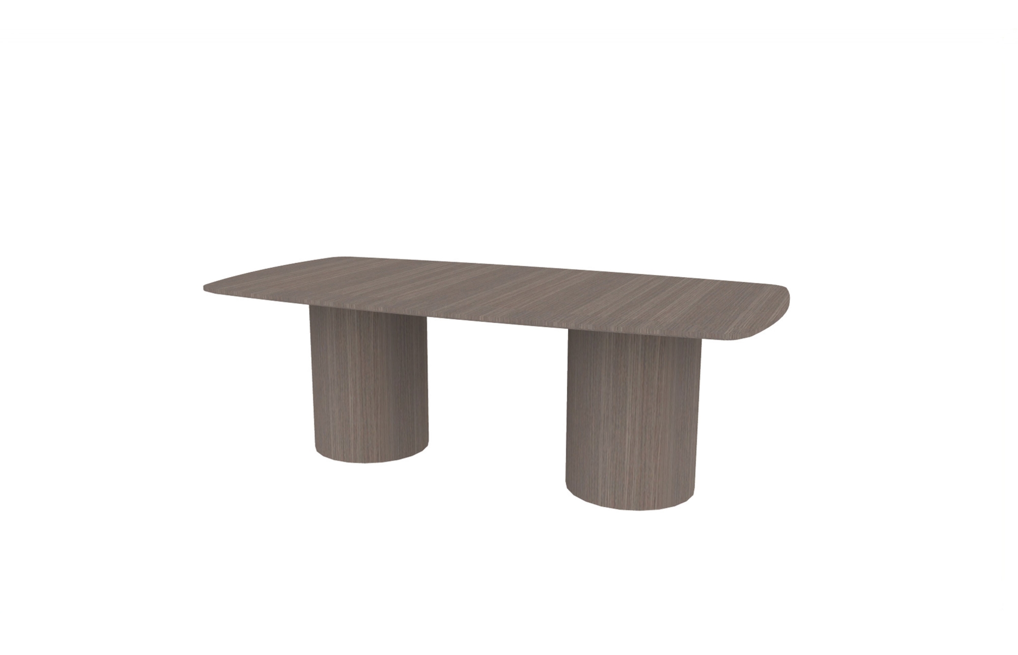 48"x96" Modern Rectangle Top in Veneer with Cylinder Bases (88-4896MR with 01-2020CB)