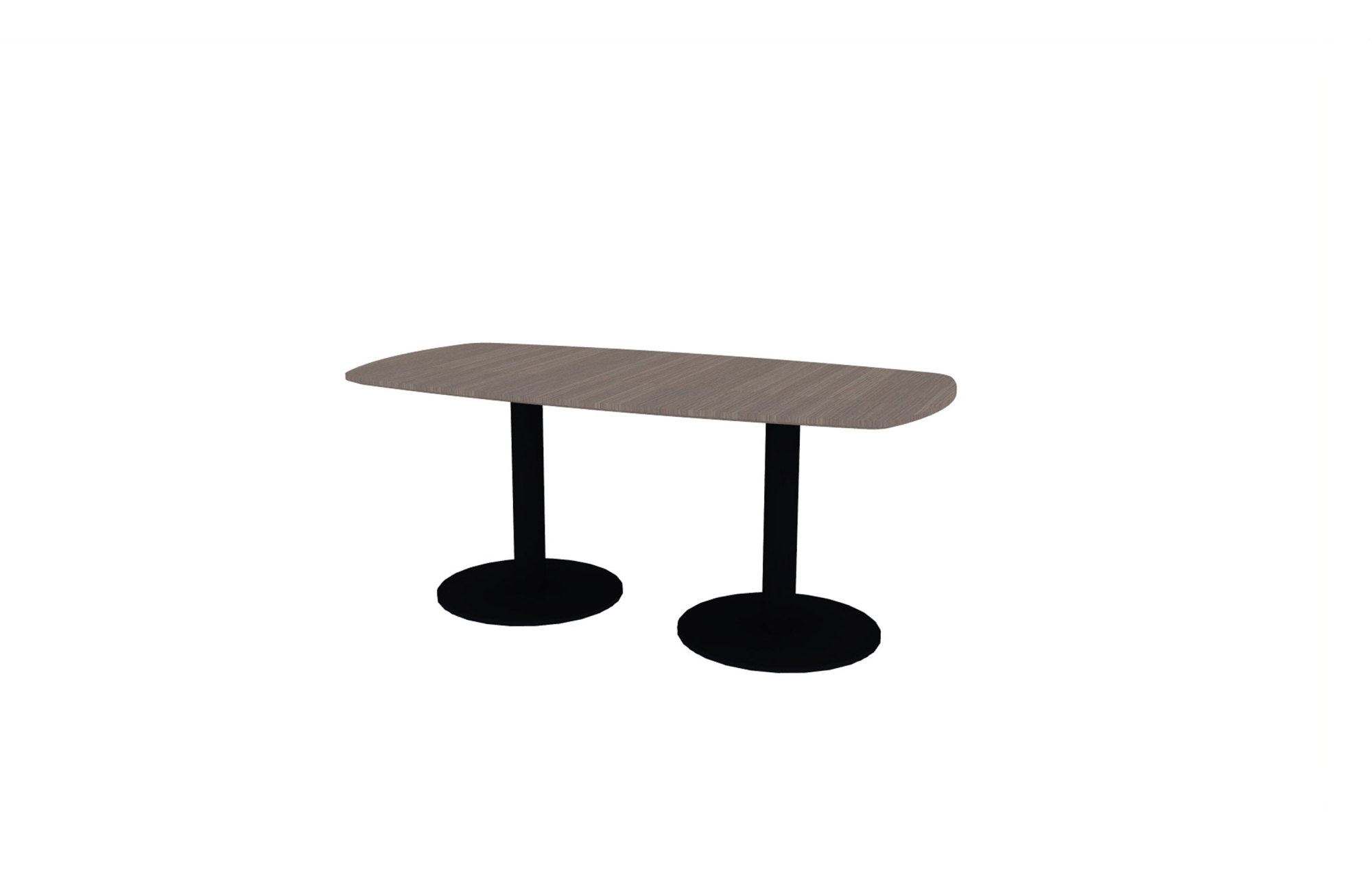 36"x72" Modern Rectangle Top in Veneer with Black Disc Bases (88-3672MR with 01-2430DBB)