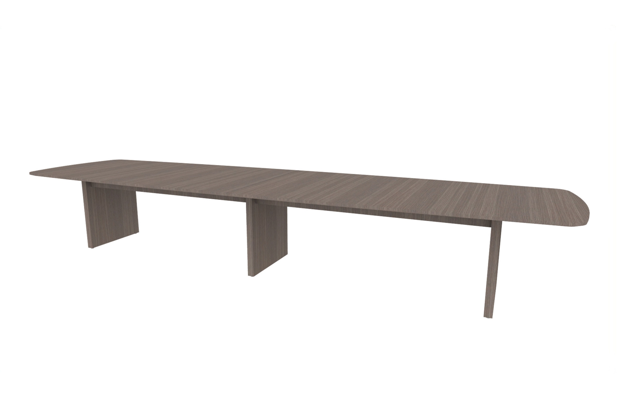 48"x180" Modern Rectangle Top in Veneer with Rectangle Panel Bases (88-48180MR with 88-24142RPB)