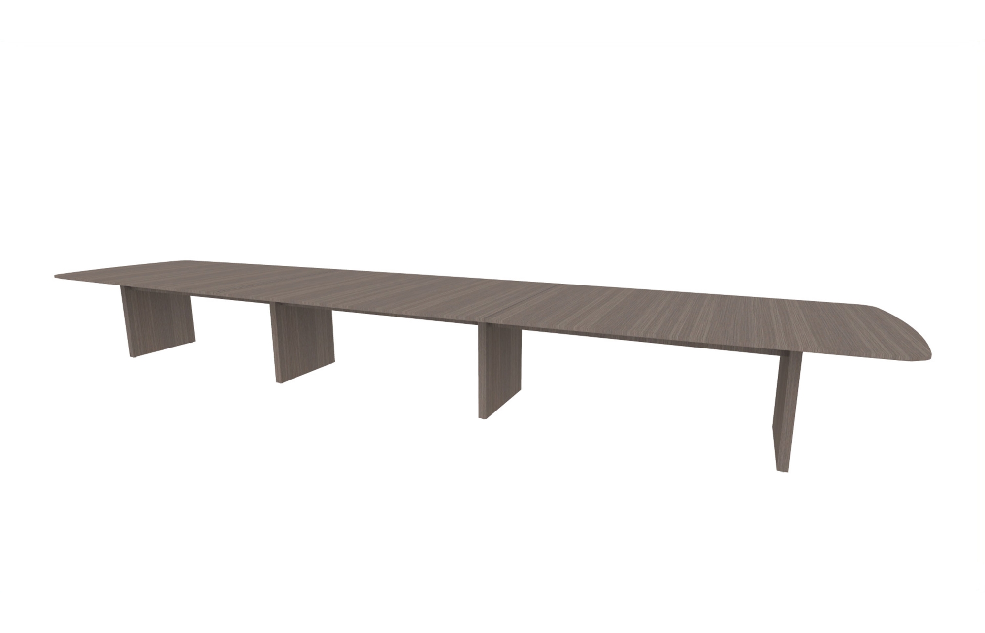 54"x240" Modern Rectangle Top in Veneer with Rectangle Panel Bases (88-54240MR with 88-24202RPB)