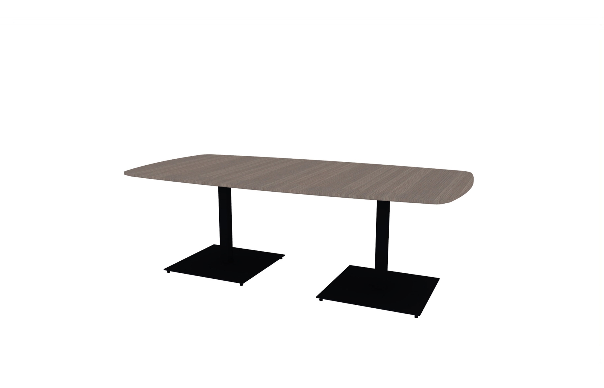 48"x96" Modern Rectangle Top in Veneer with Black Square Bases (88-4896MR with 01-2630SBB)