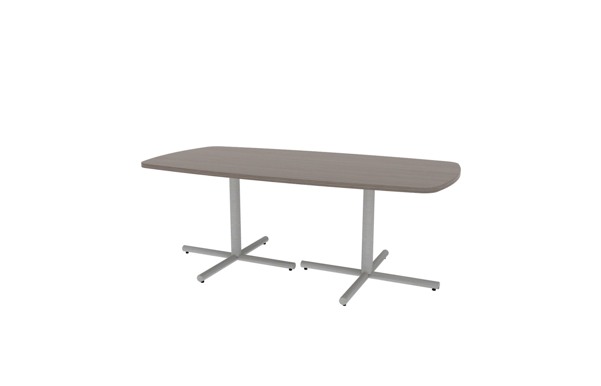 42"x84" Modern Rectangle Top in HPL with Aluminum Tubular X Bases (88-4284MR with 01-3830TXA)