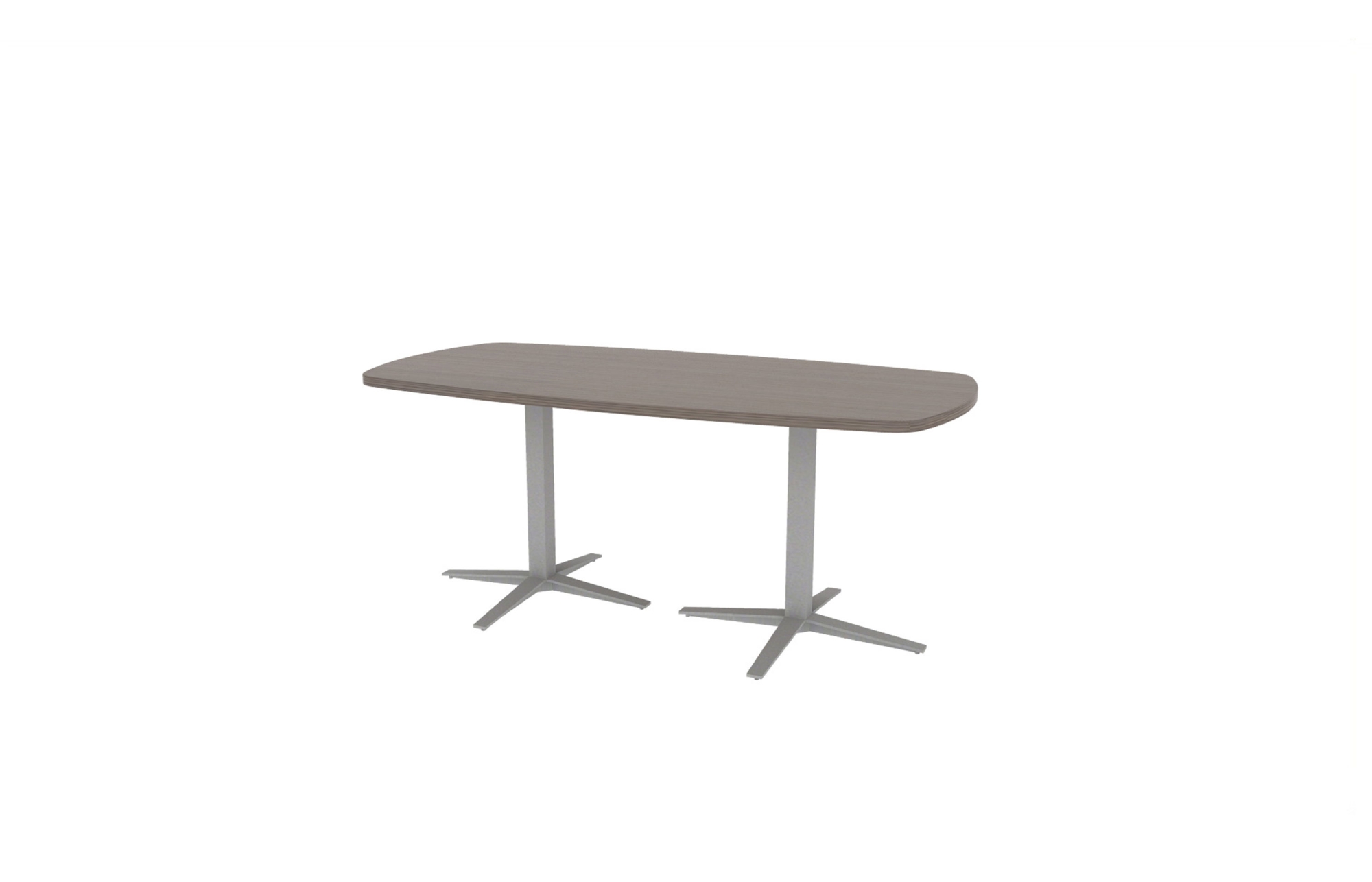 36"x72" Modern Rectangle Top in HPL with Aluminum X Bases (88-3672MR with 01-2030SXBA)